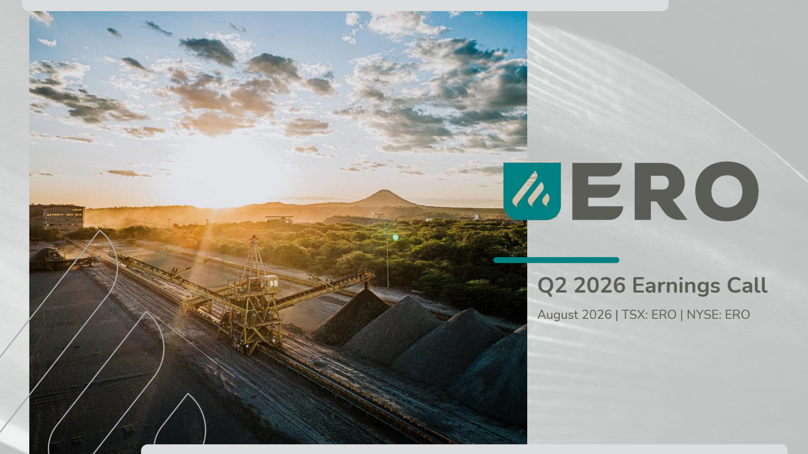 Ero Copper's Q2 2026 Slide Deck