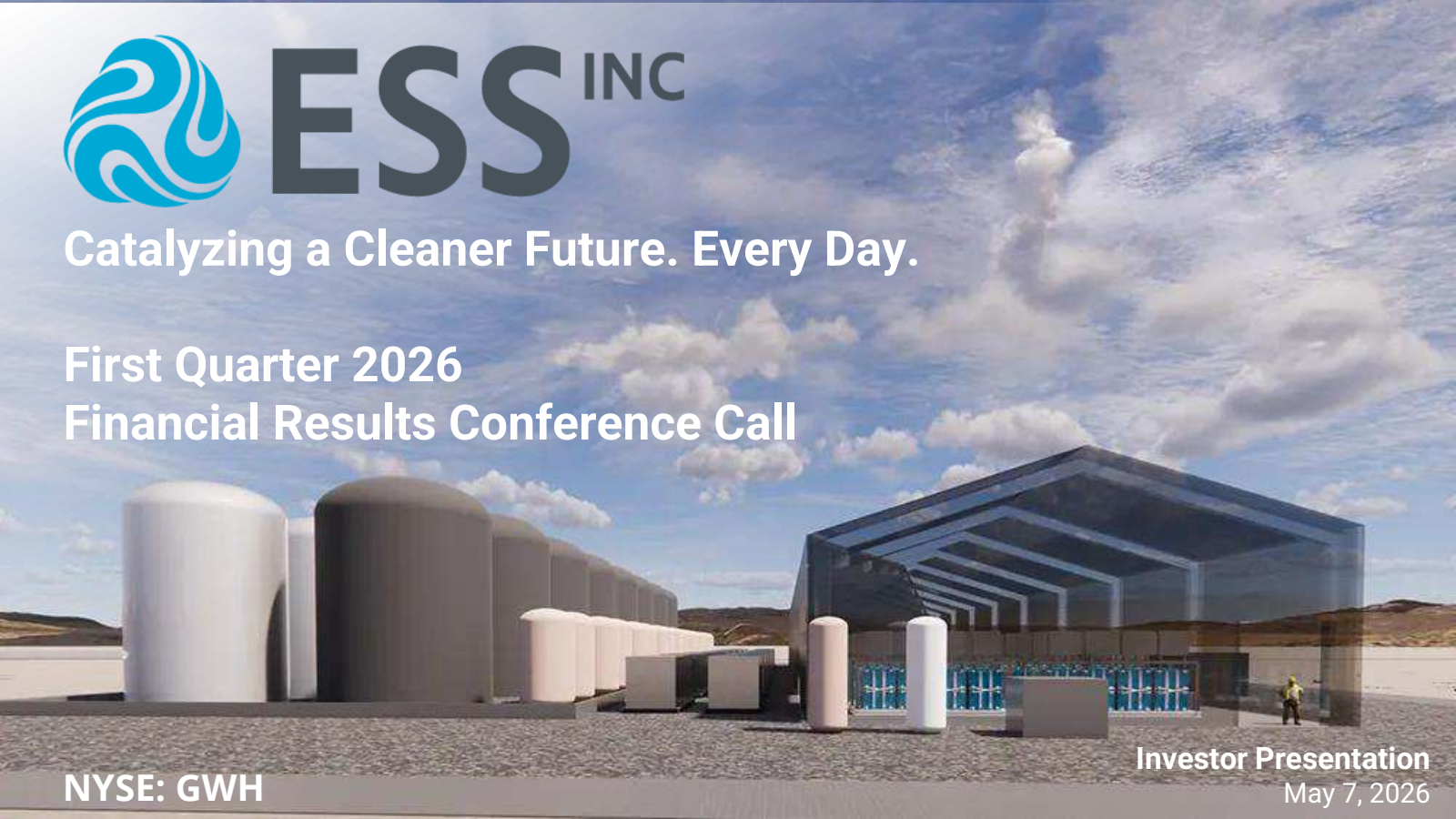 ESS Tech's Q1 2026 Slide Deck