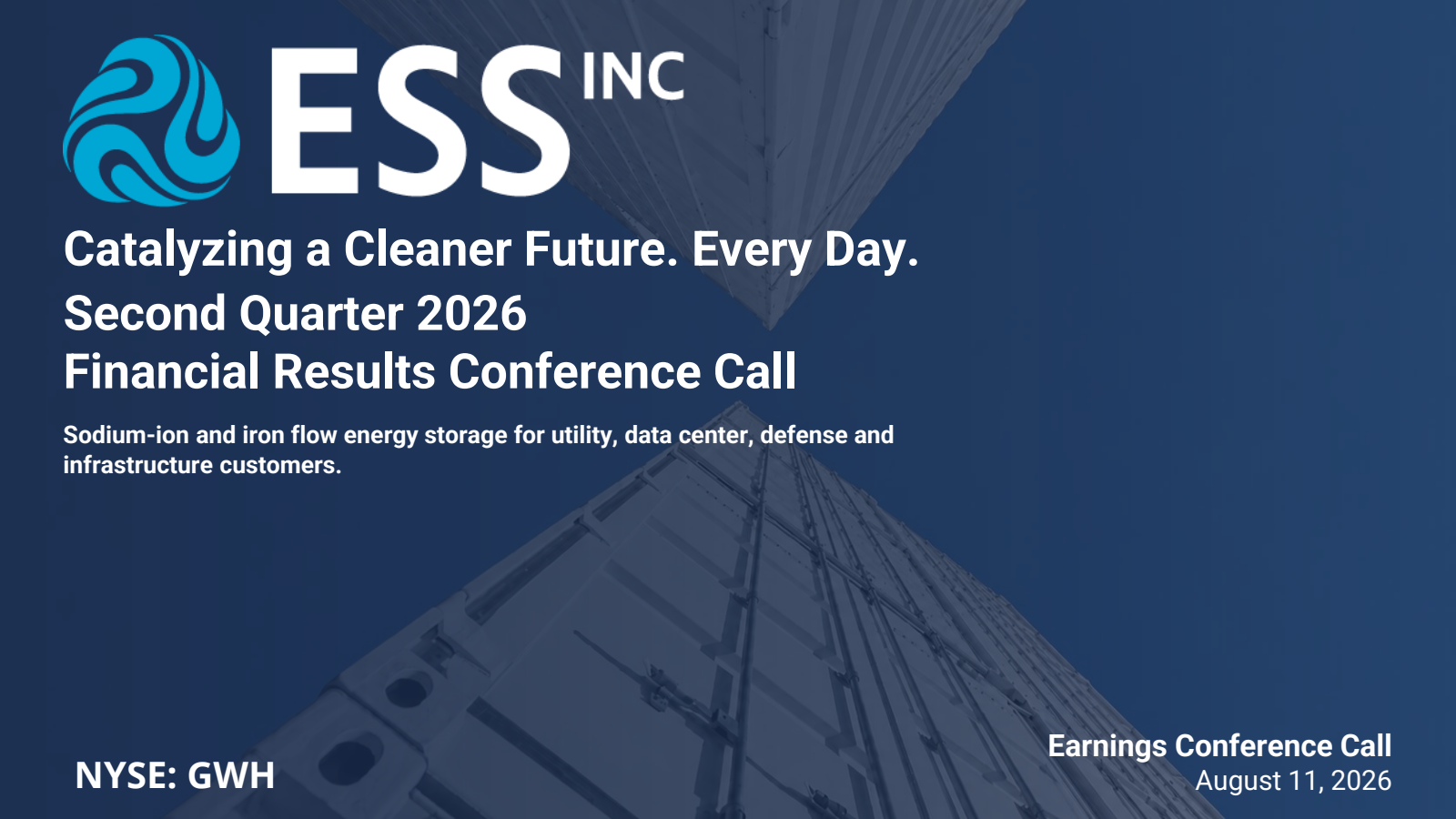 ESS Tech's Q2 2026 Slide Deck