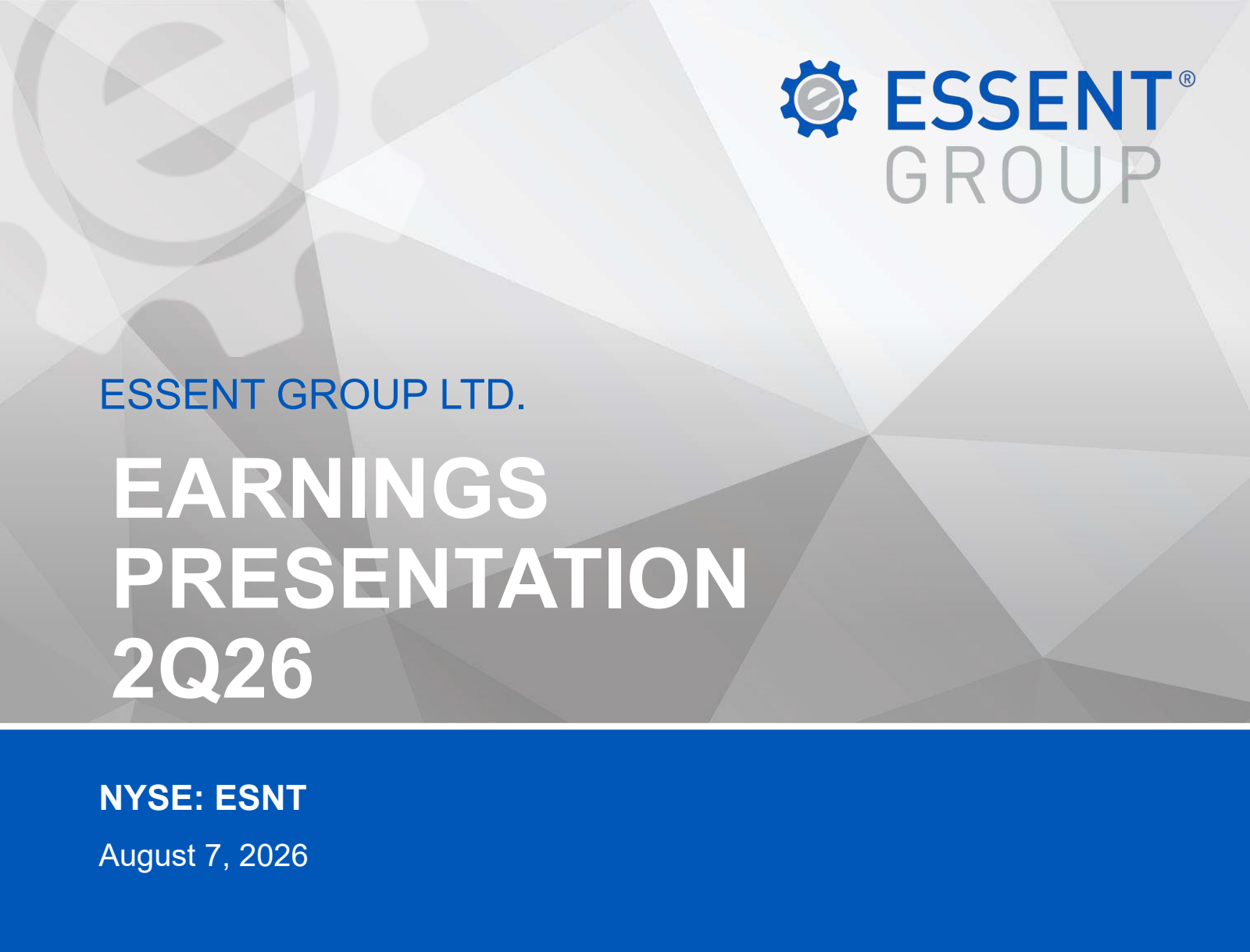 Essent Group's Q2 2026 Slide Deck
