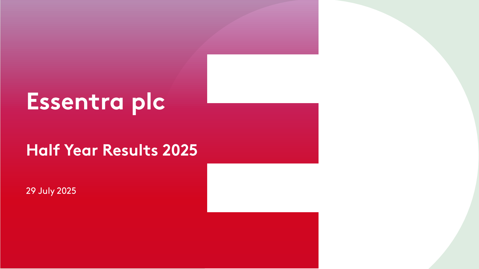 Essentra's H1 2025 Slide Deck