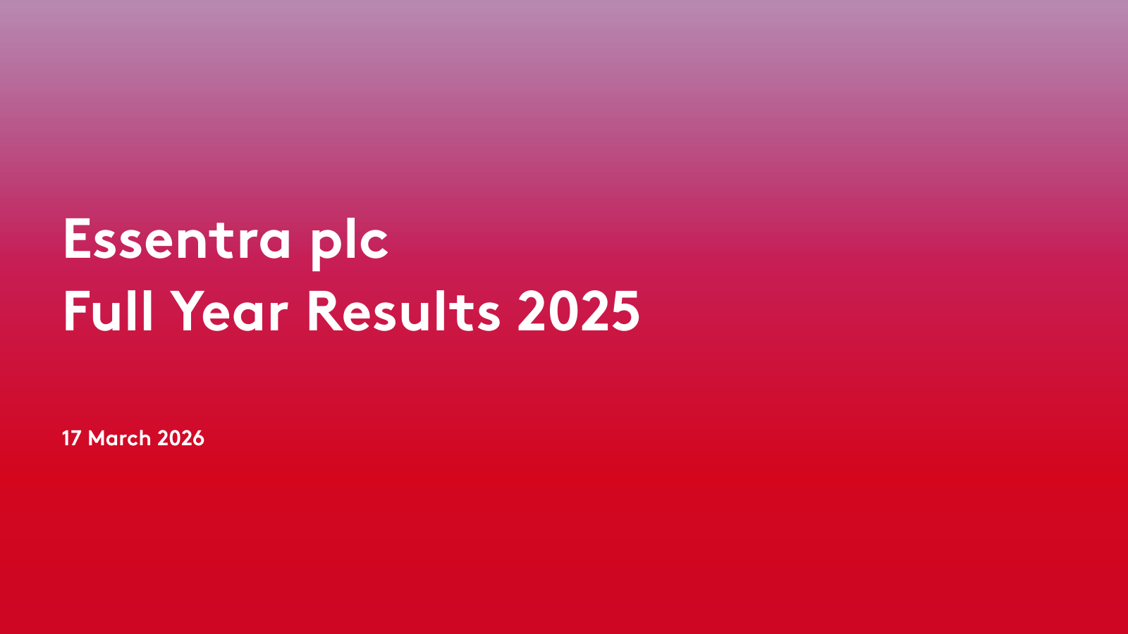 Essentra's H2 2025 Slide Deck