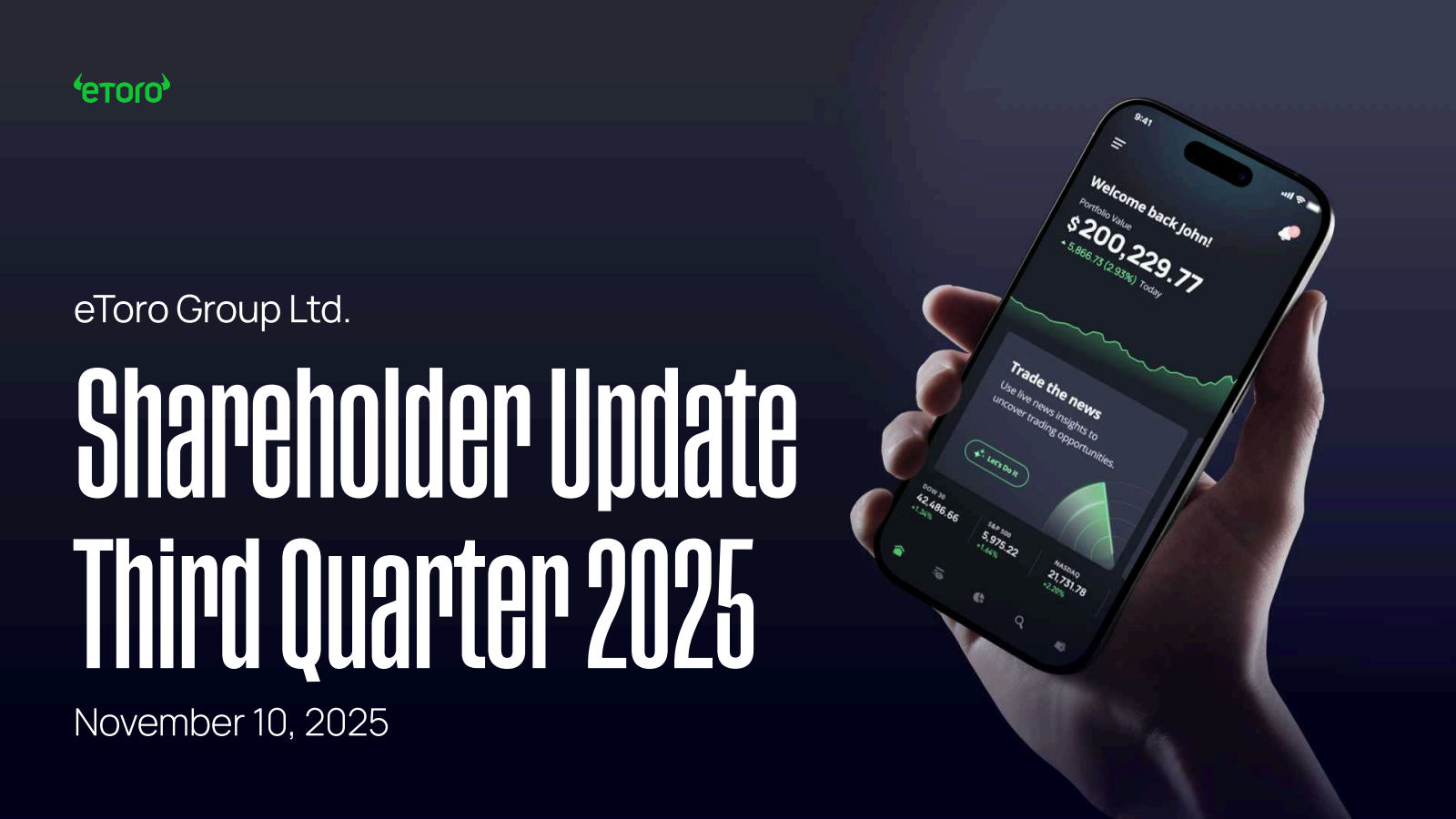 eToro Group's Q3 2025 Slide Deck