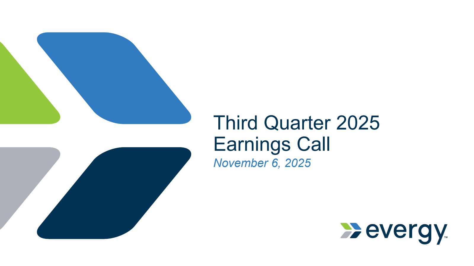 Evergy's Q3 2025 Slide Deck
