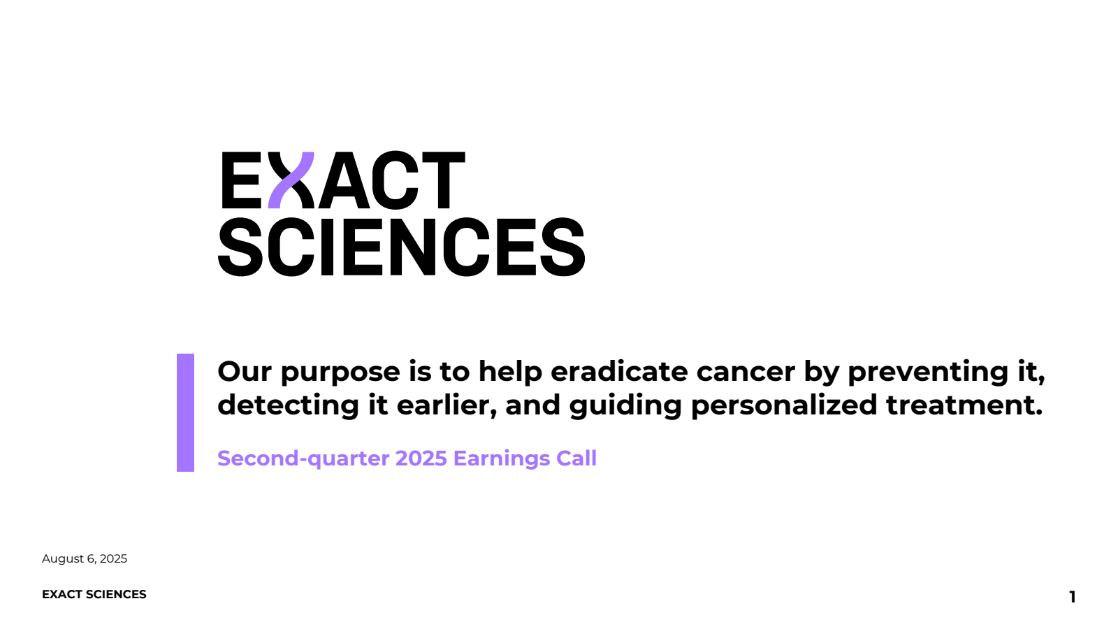 Exact Sciences' Q2 2025 Slide Deck