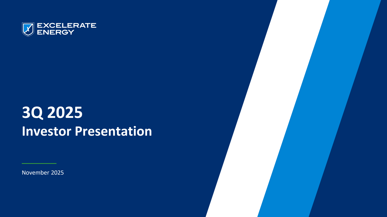 Excelerate Energy's Q3 2025 Slide Deck