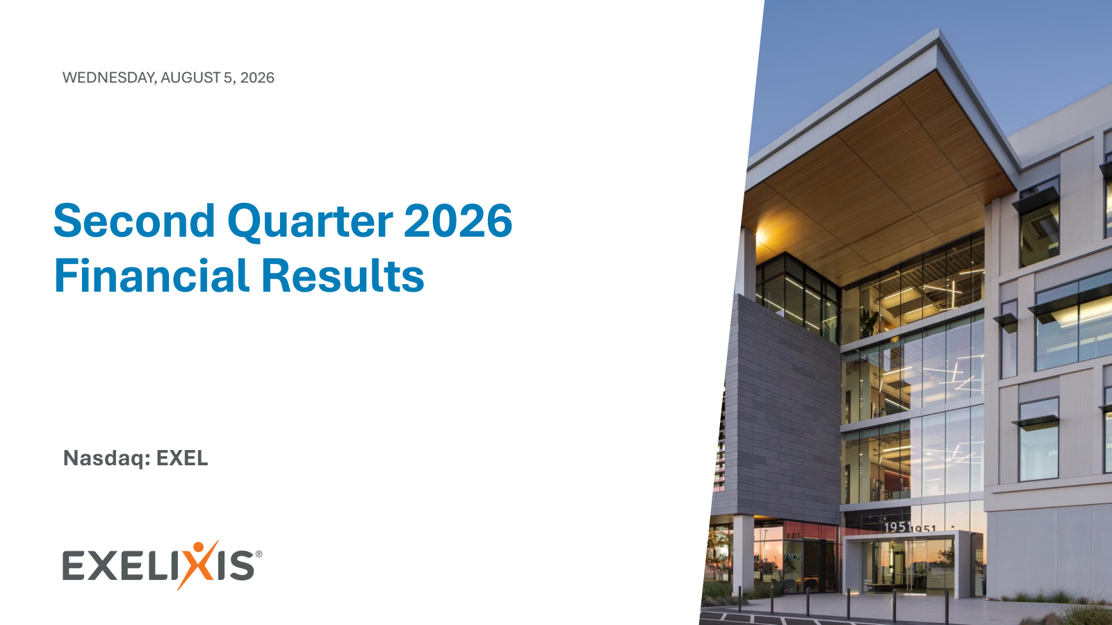 Exelixis' Q2 2026 Slide Deck