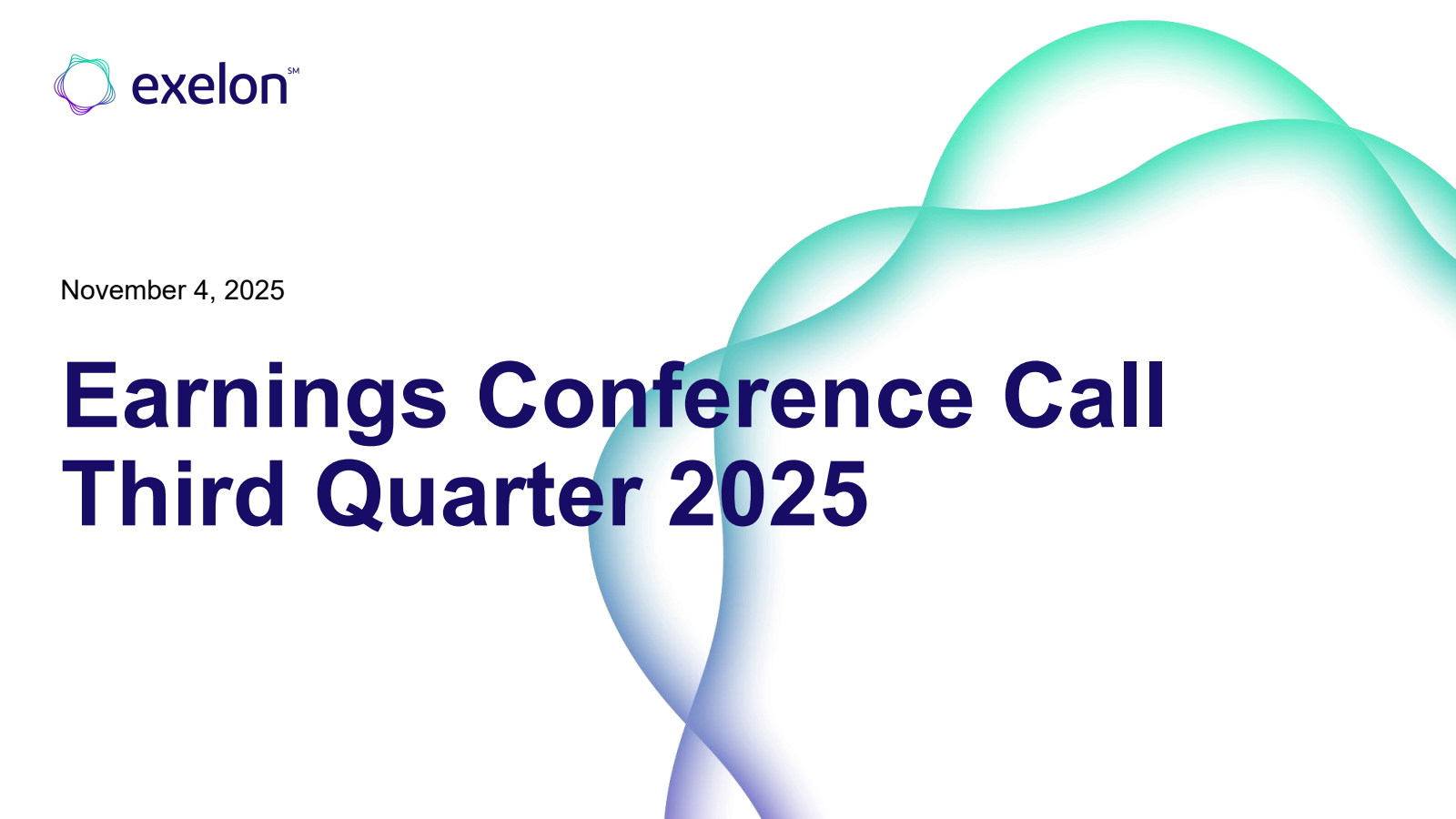 Exelon's Q3 2025 Slide Deck