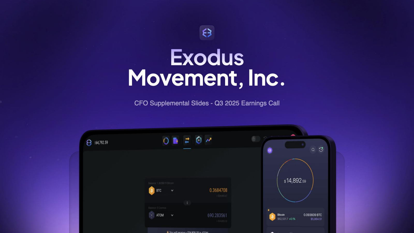 Exodus Movement's Q3 2025 Slide Deck