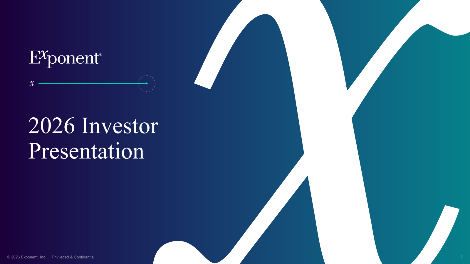 Exponent's Q2 2026 Slide Deck