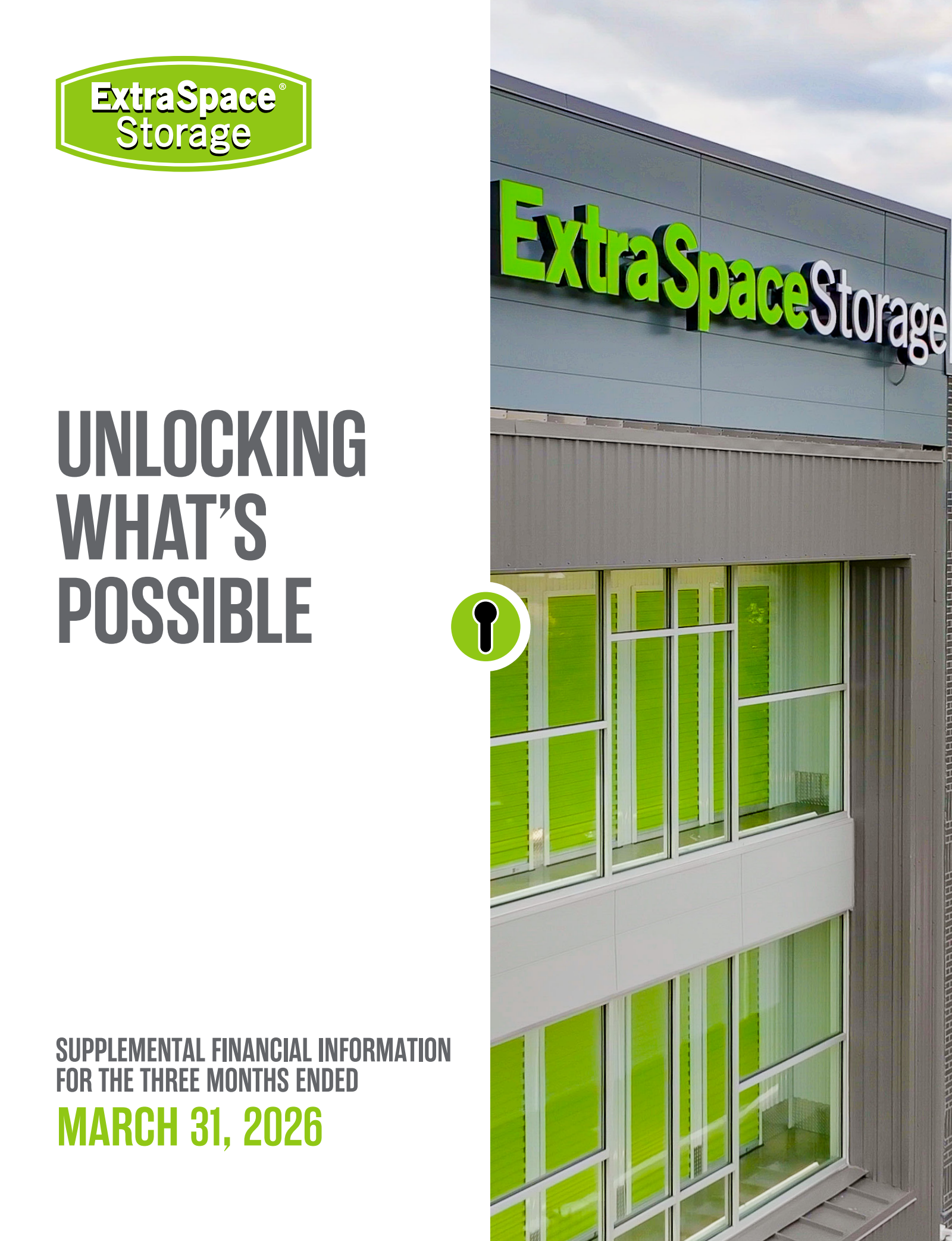 Extra Space Storage's Q1 2026 Slide Deck