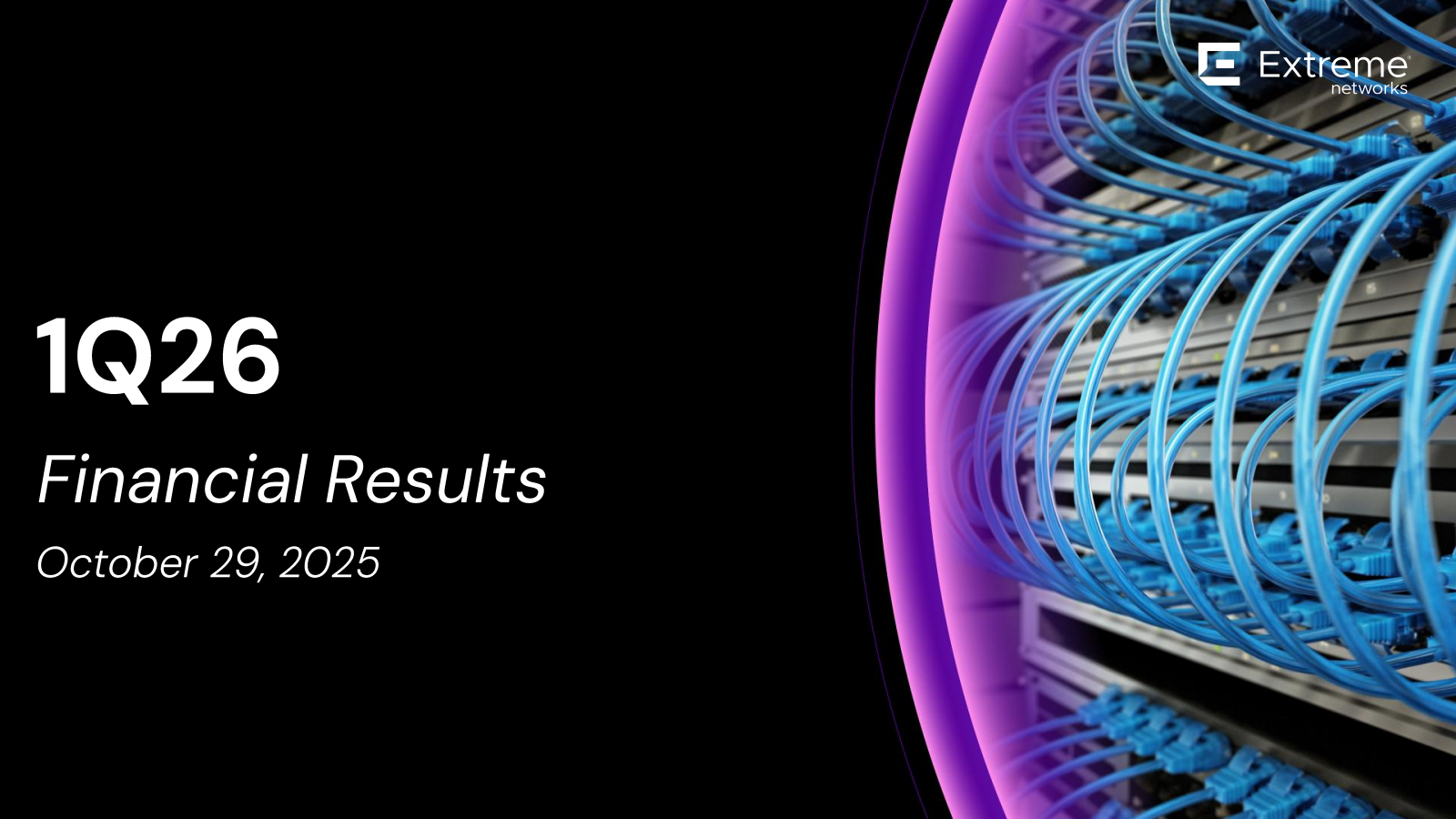 Extreme Networks' Q1 2026 Slide Deck