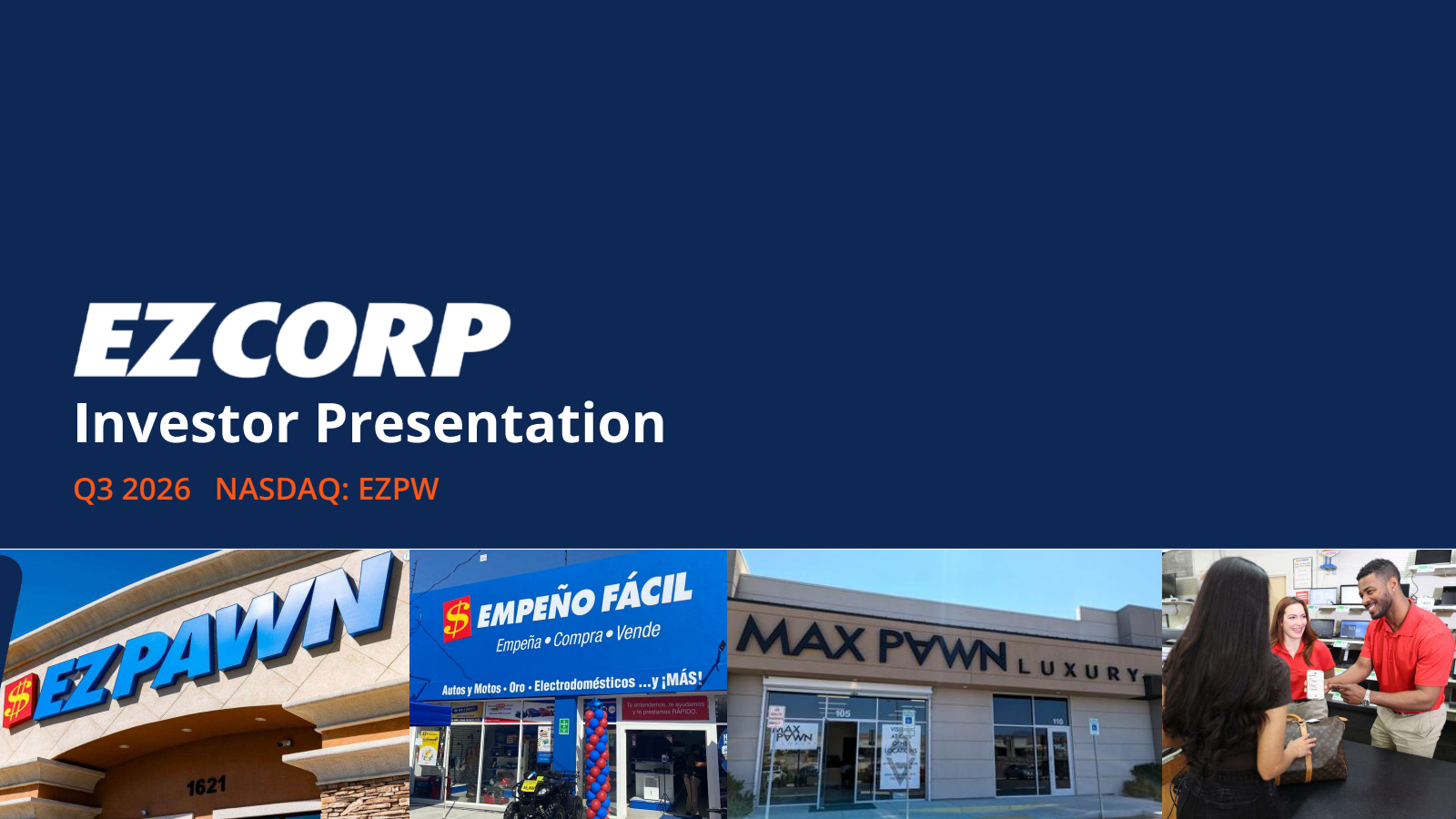 EZCORP's Q3 2026 Slide Deck
