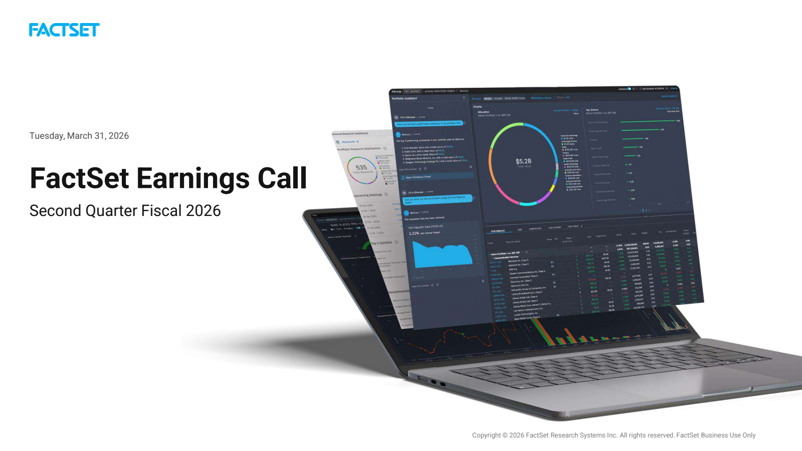 FactSet Research Systems' Q2 2026 Slide Deck