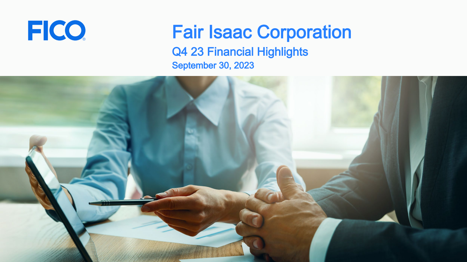 Fair Isaac's Q4 2023 Slide Deck