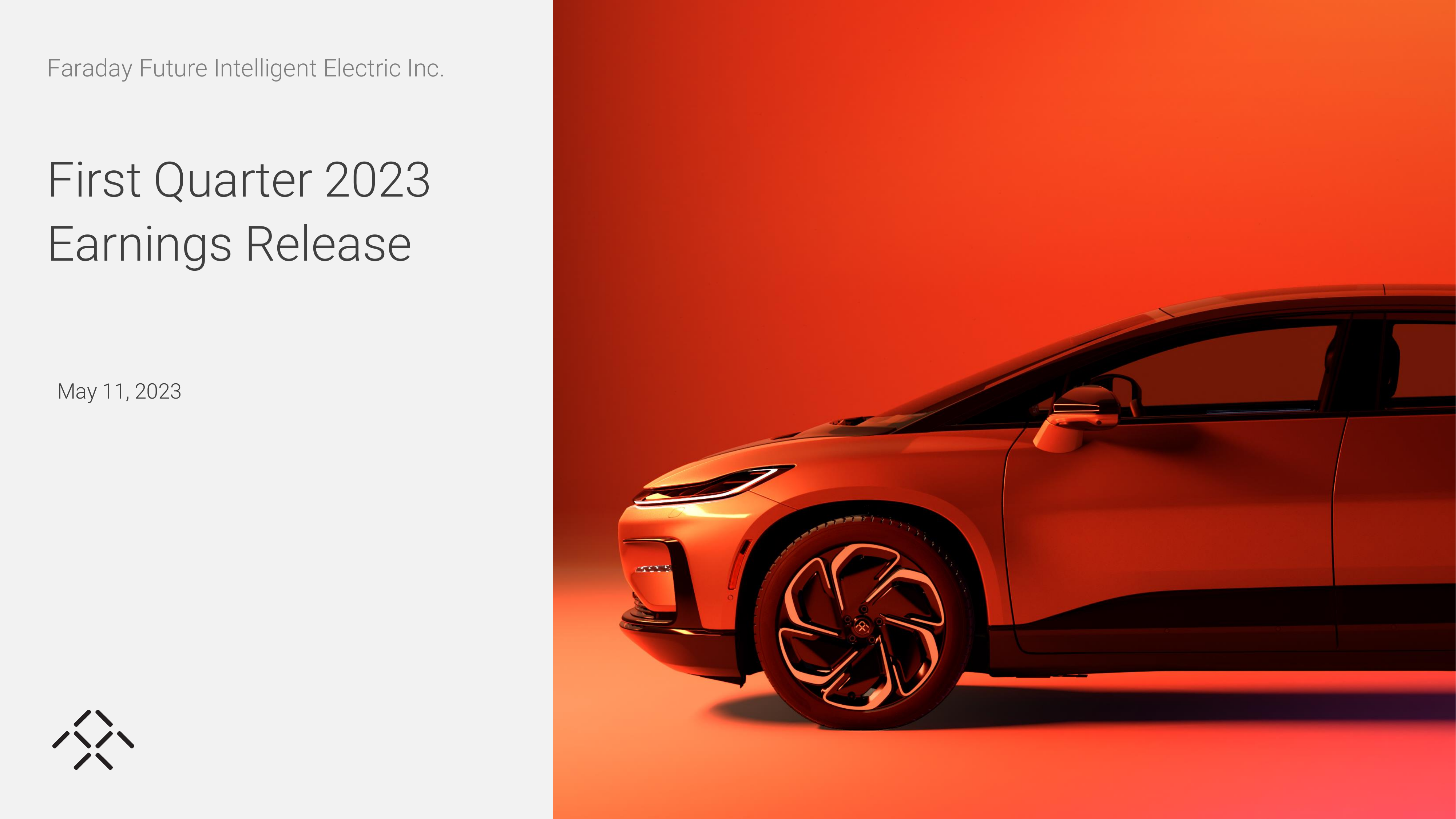 Faraday Future Intelligent Electric's Q1 2023 Slide Deck