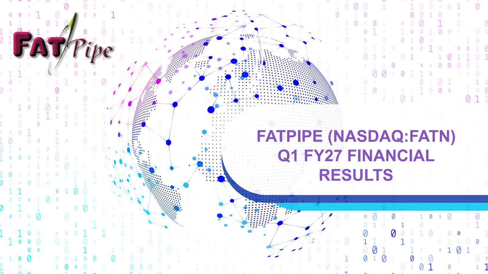 Fatpipe Inc/UT's Q1 2027 Slide Deck
