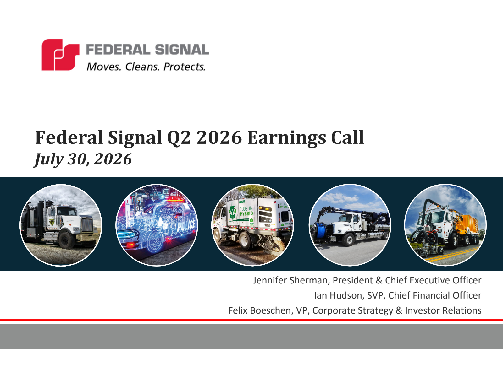 Federal Signal's Q2 2026 Slide Deck