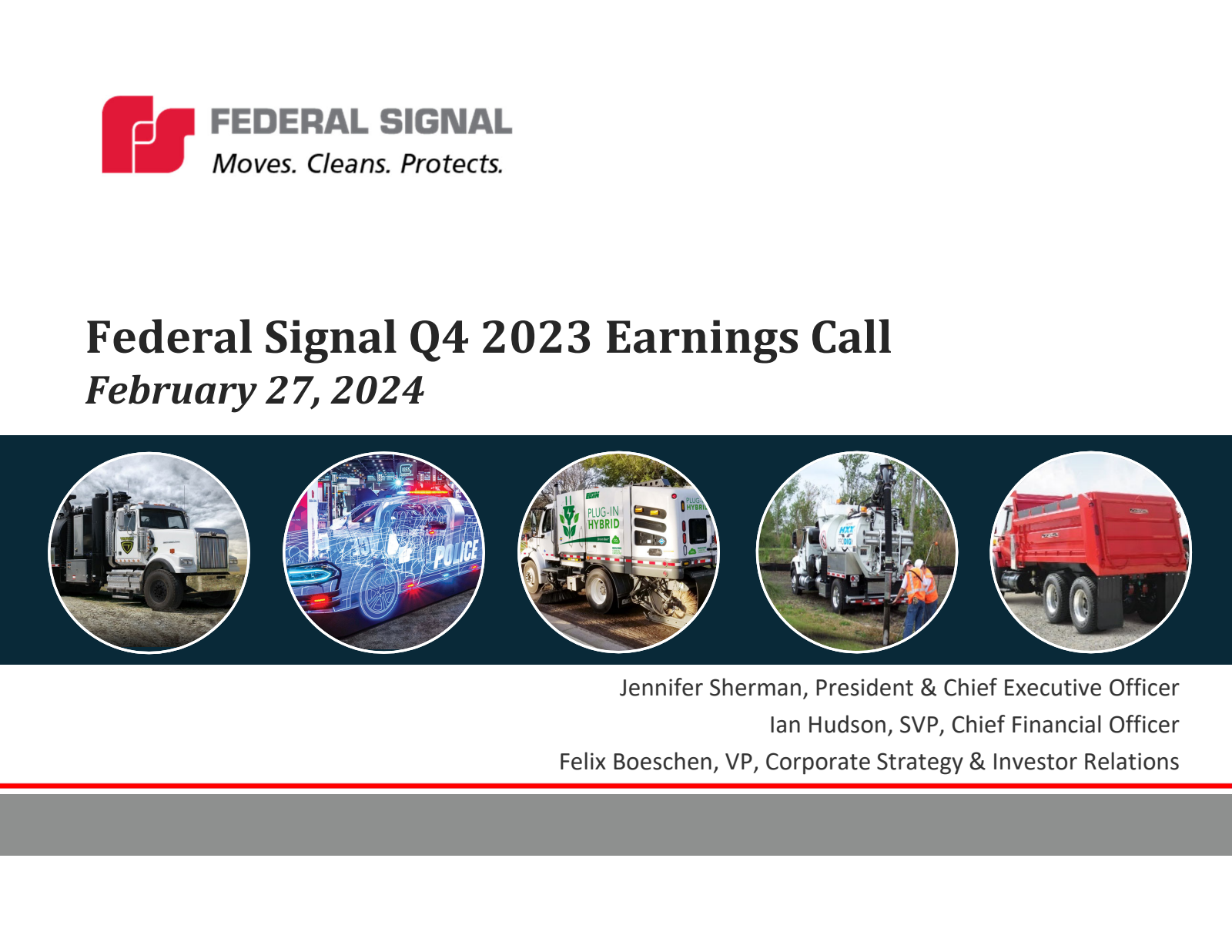 Federal Signal's Q4 2023 Slide Deck
