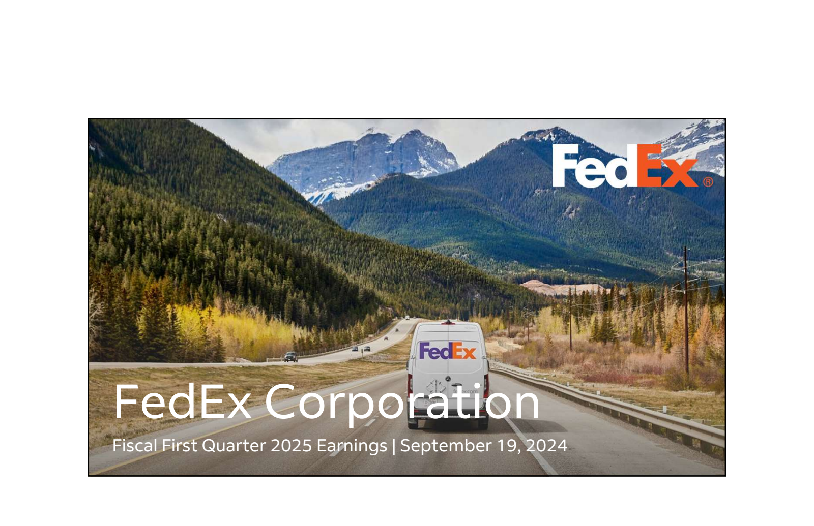 FedEx's Q1 2025 Slide Deck