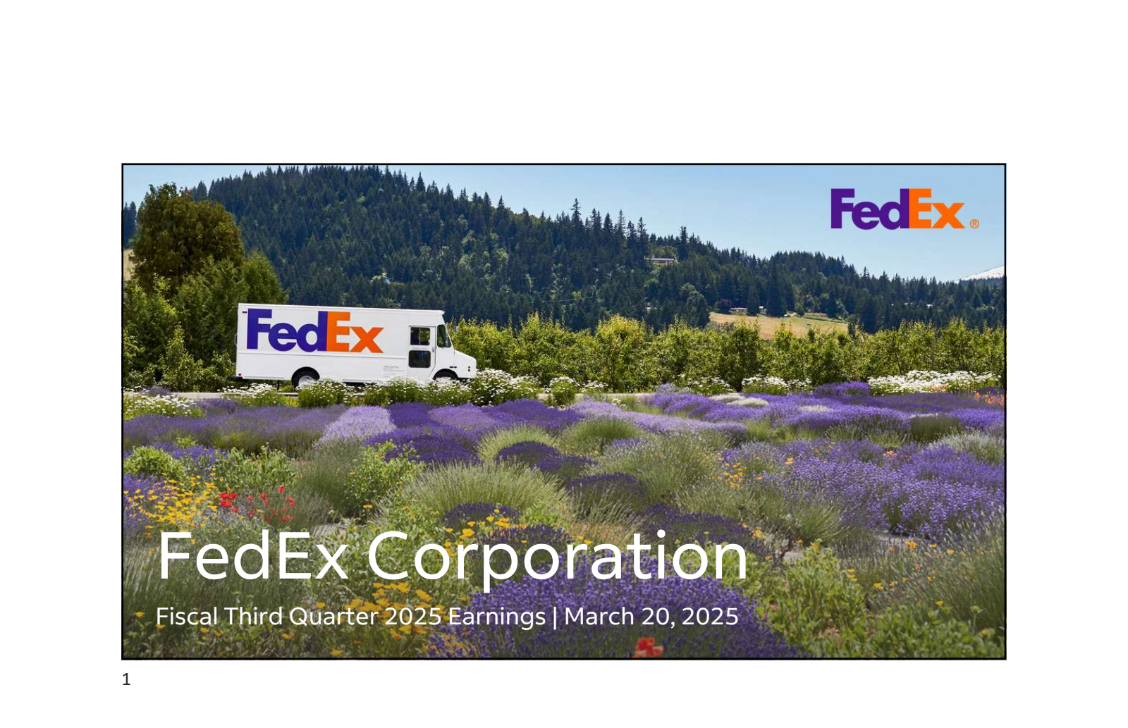 FedEx's Q2 2025 Slide Deck