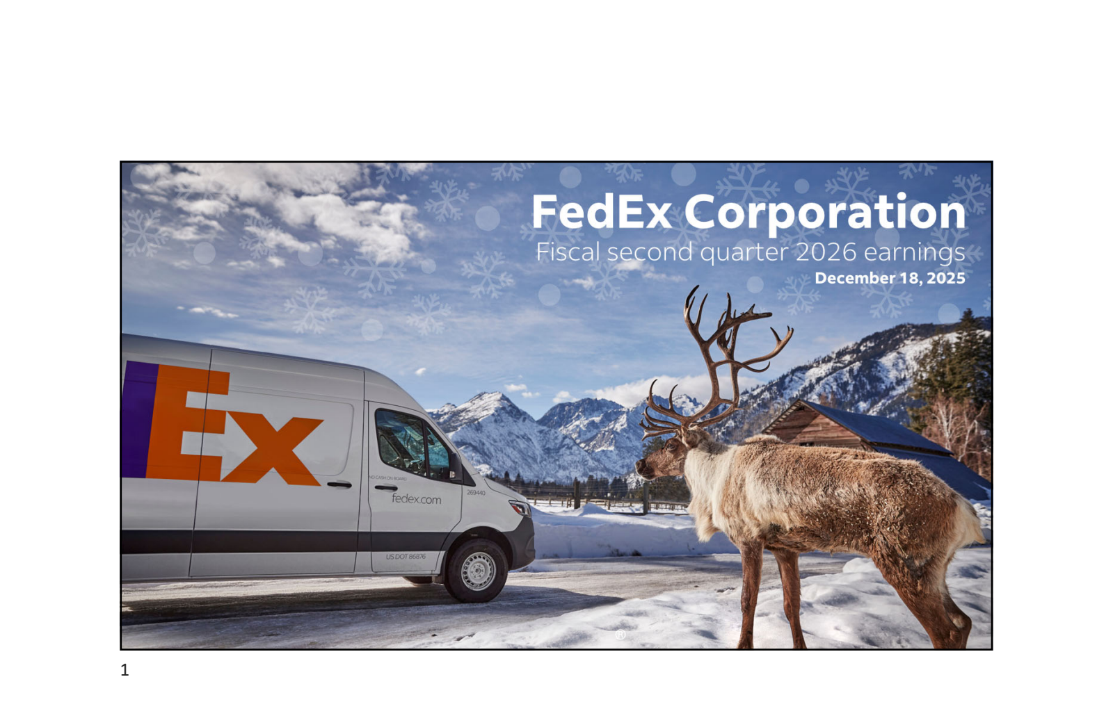 FedEx's Q2 2026 Slide Deck