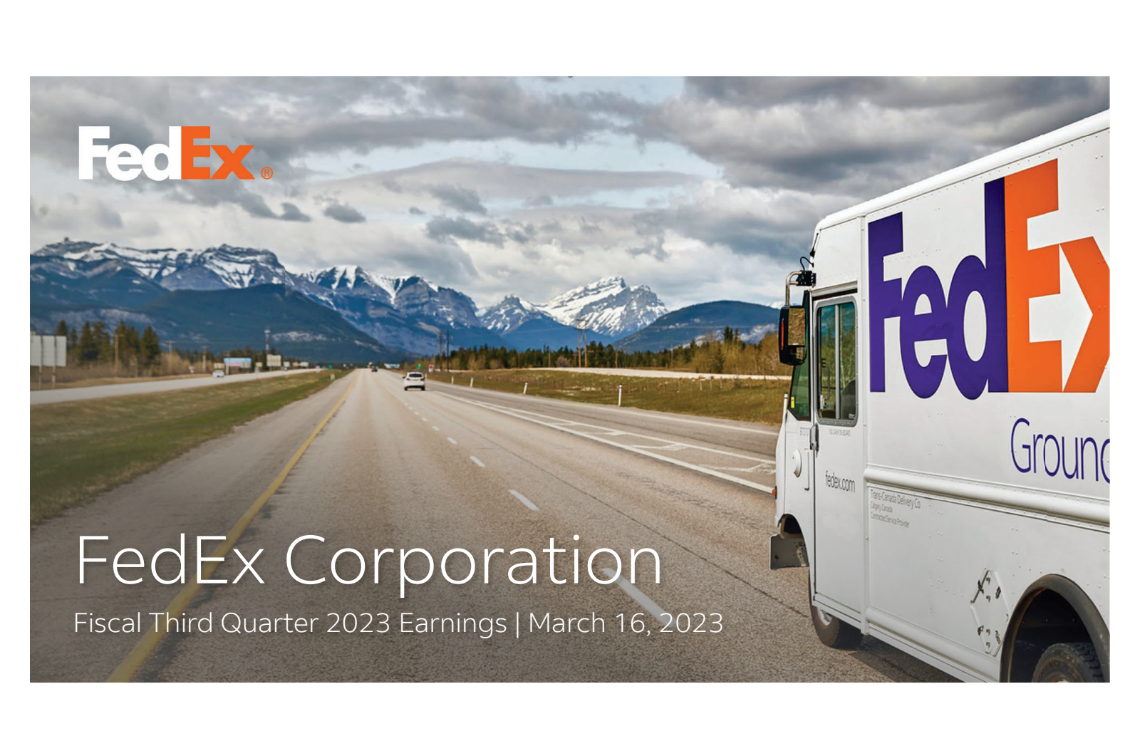 FedEx's Q3 2023 Slide Deck