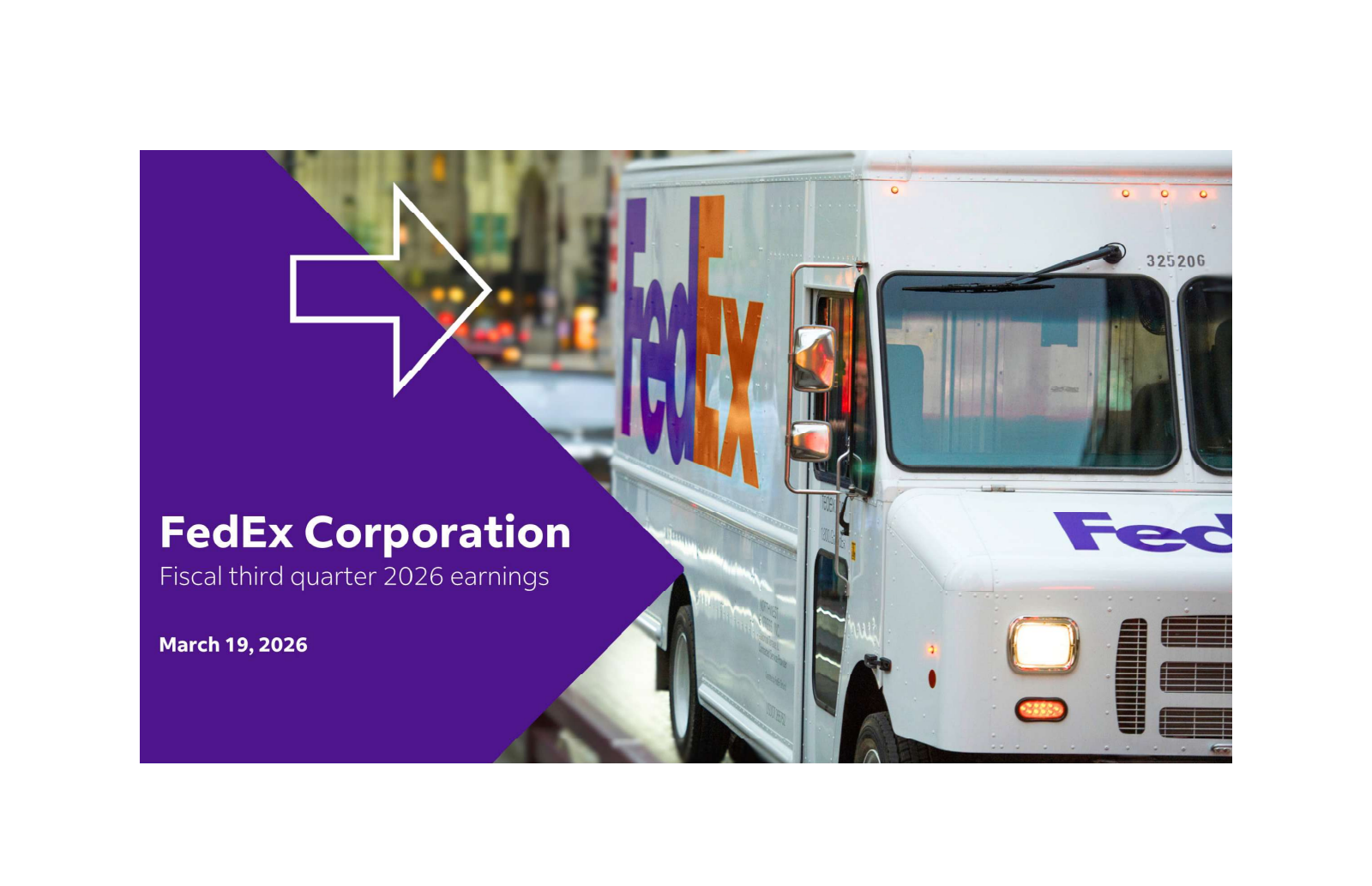 FedEx's Q3 2026 Slide Deck