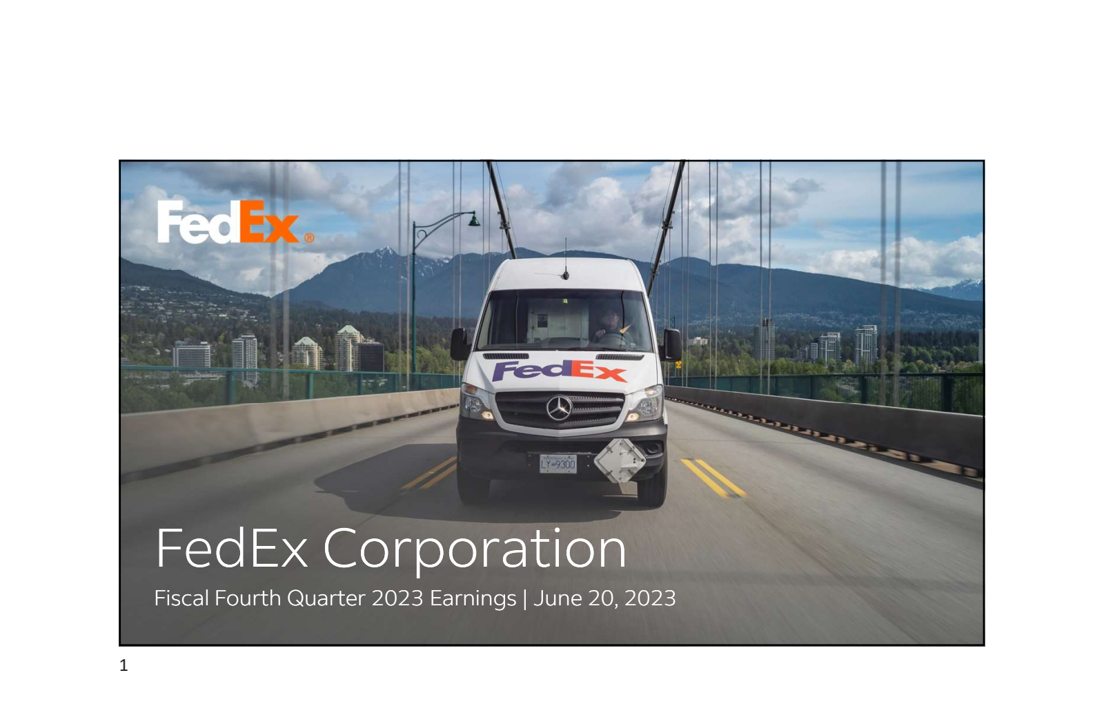 FedEx's Q4 2023 Slide Deck