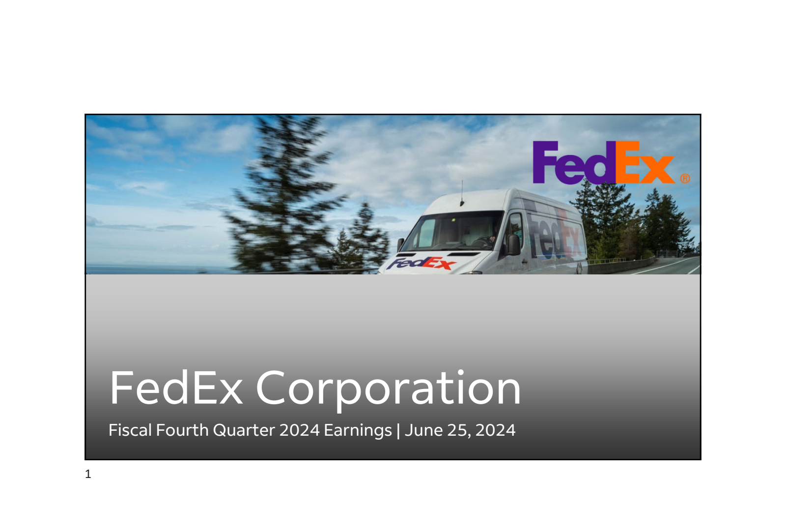 FedEx's Q4 2024 Slide Deck