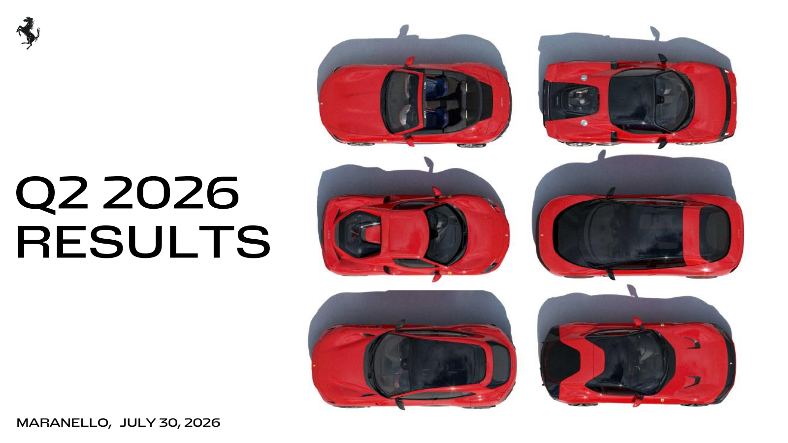 Ferrari's Q2 2026 Slide Deck