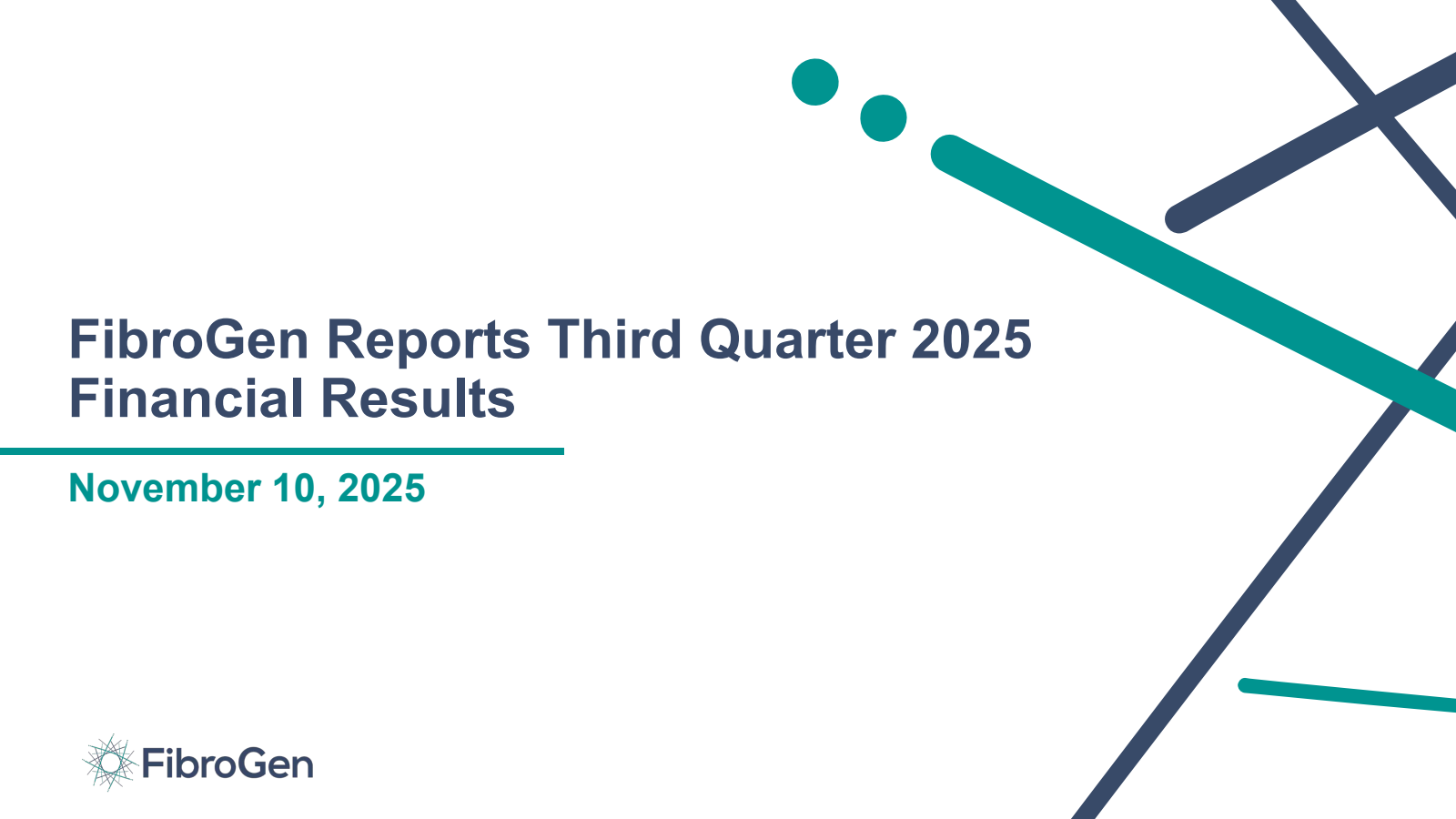 FibroGen's Q3 2025 Slide Deck