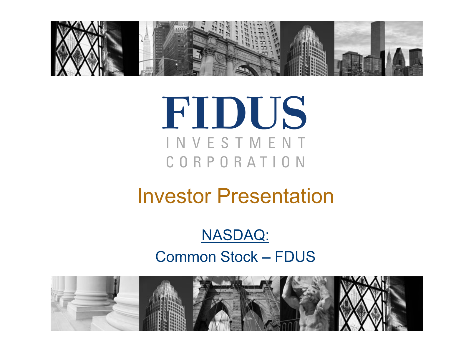 Fidus Investment's Q4 2024 Slide Deck