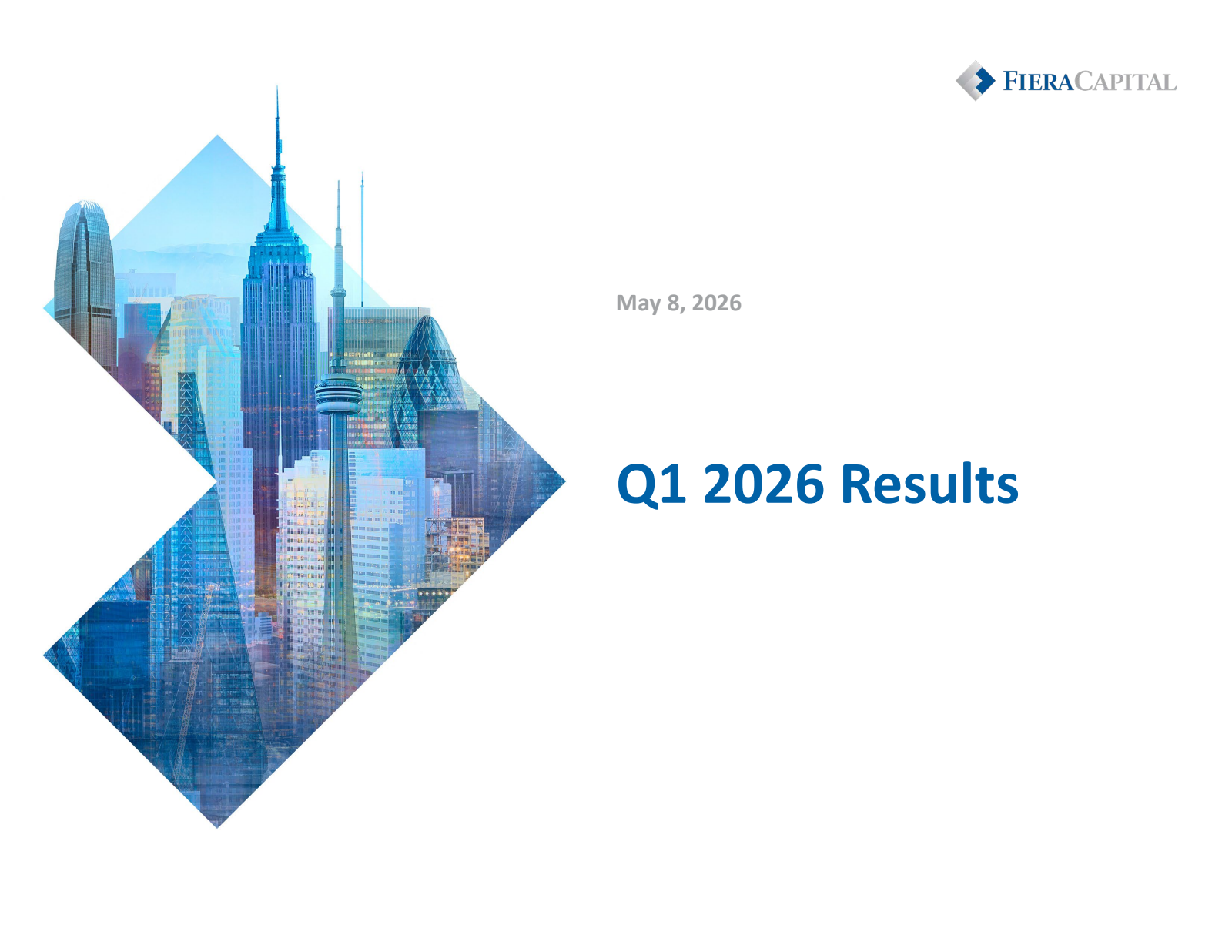 Fiera Capital's Q1 2026 Slide Deck