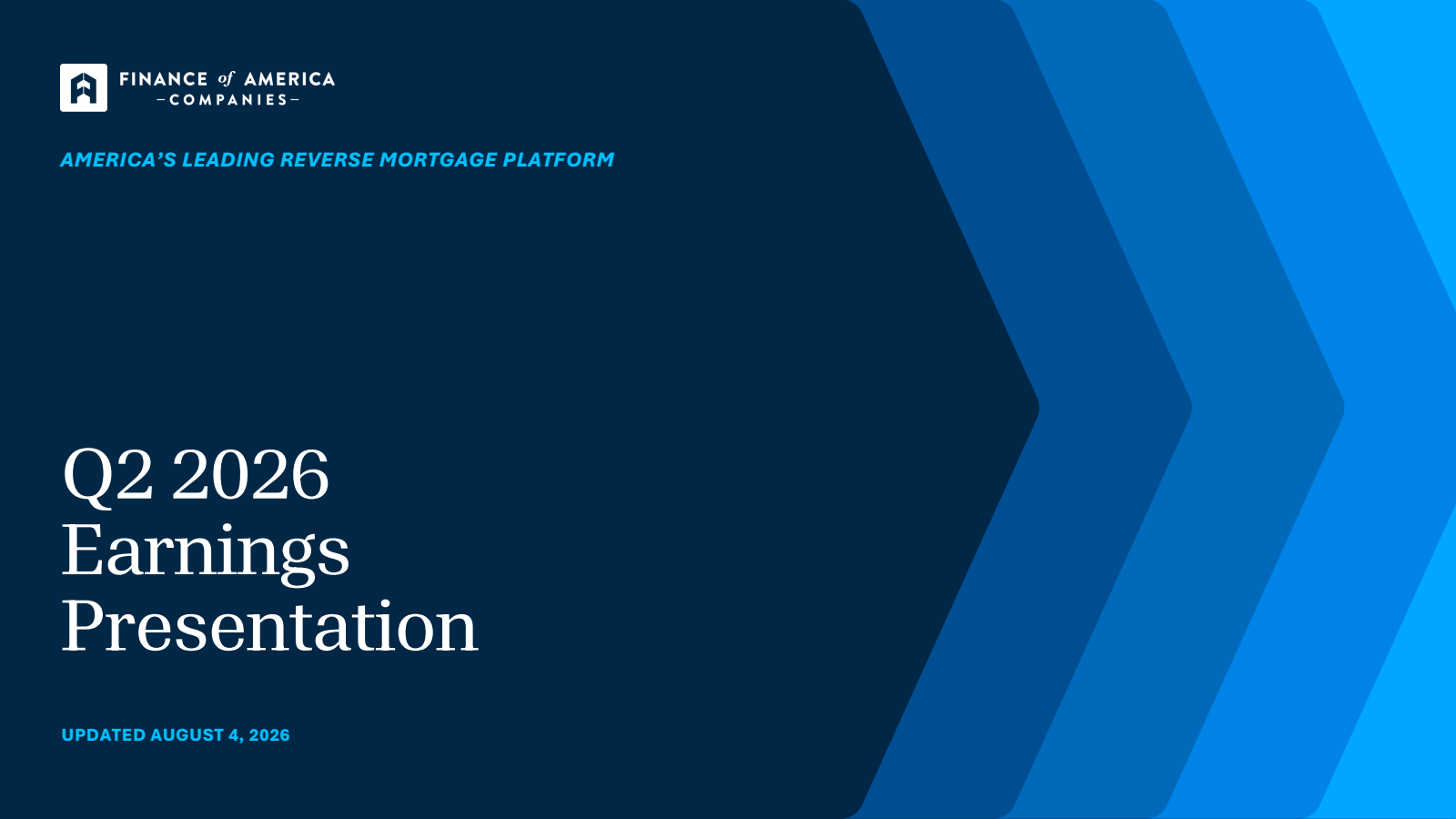 Finance of America Companies' Q2 2026 Slide Deck