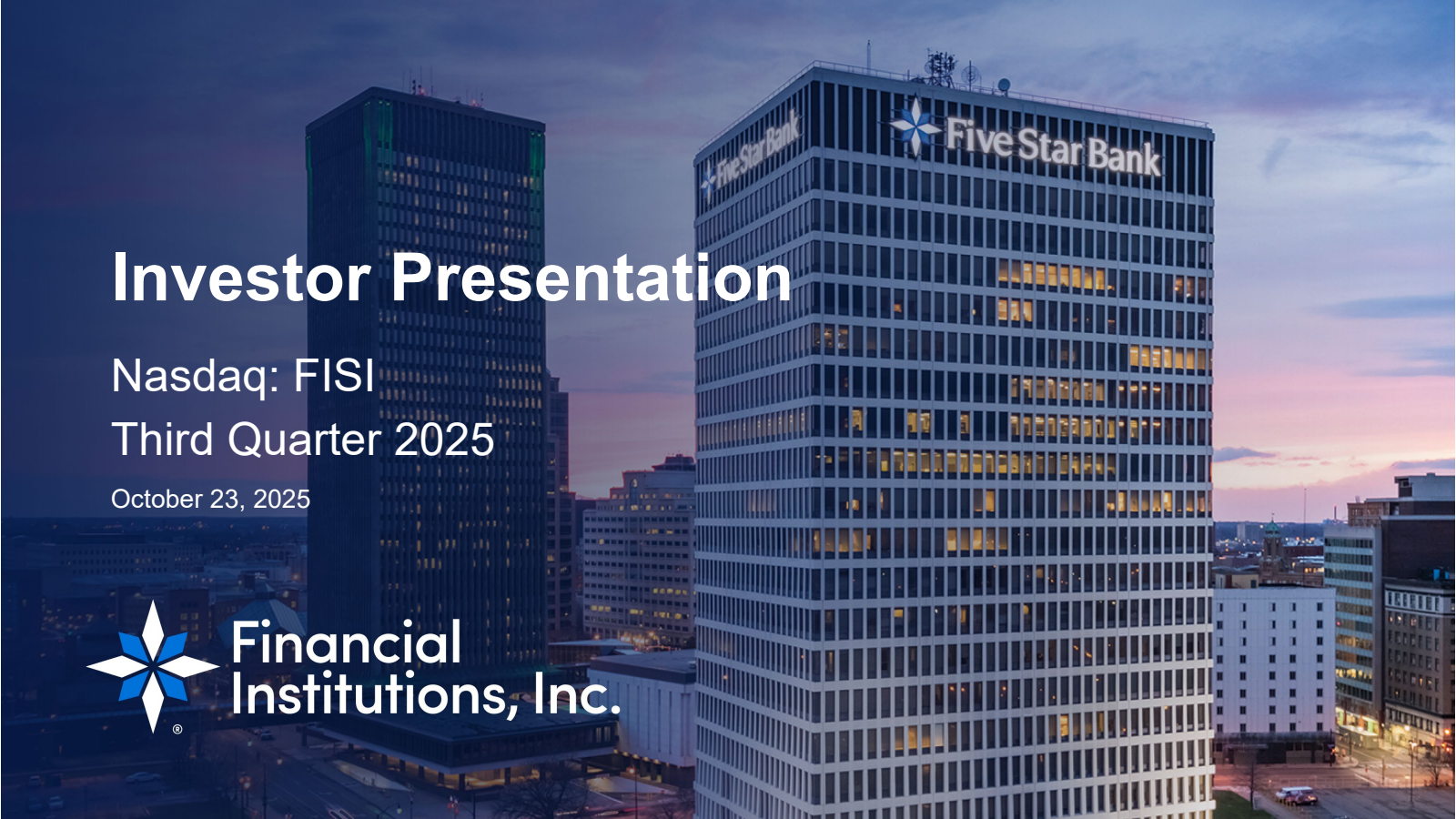 Financial Institutions' Q3 2025 Slide Deck