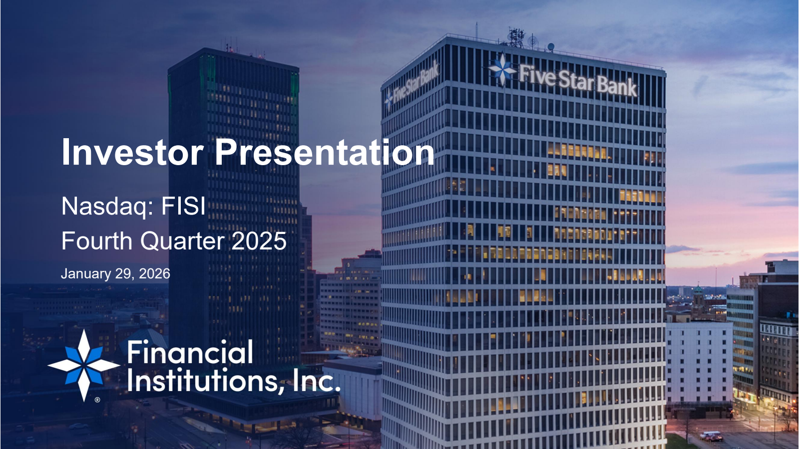 Financial Institutions' Q4 2025 Slide Deck