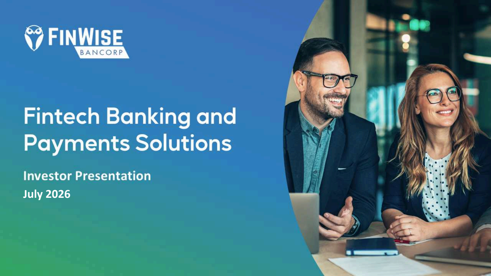 FinWise Bancorp's Q2 2026 Slide Deck