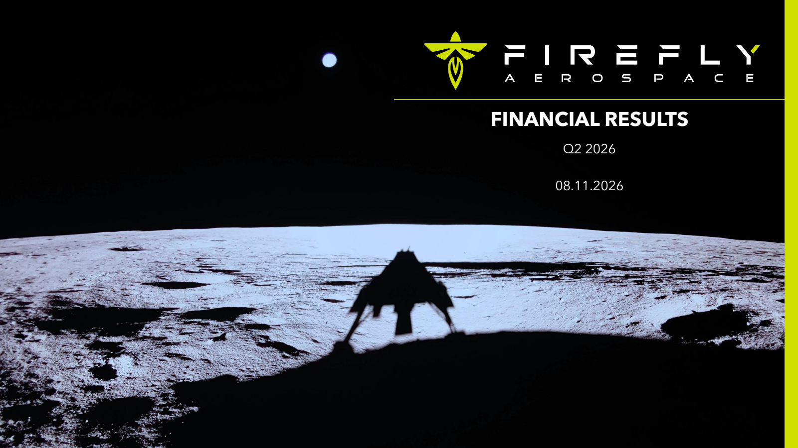 Firefly Aerospace's Q2 2026 Slide Deck