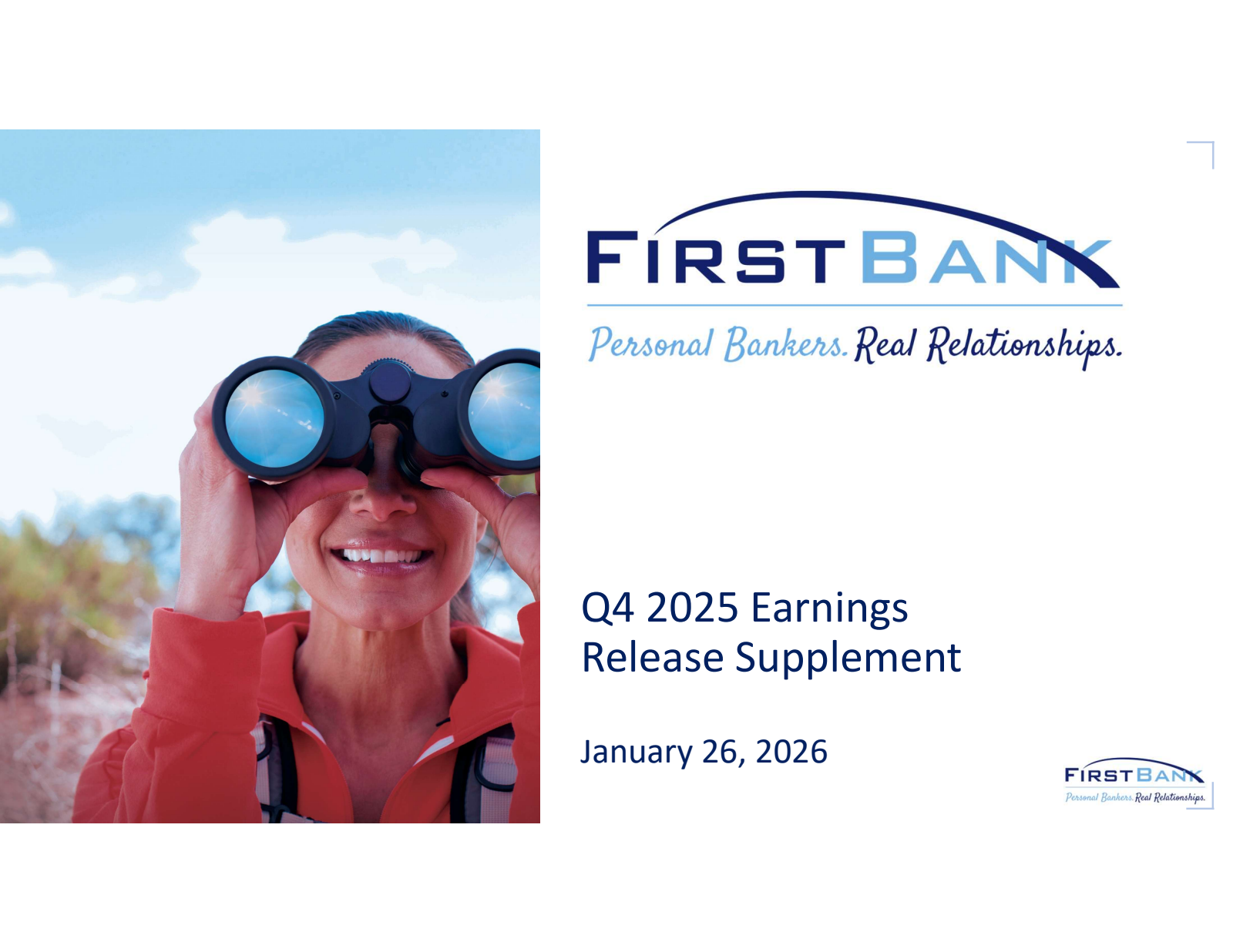 First Bank's Q4 2025 Slide Deck