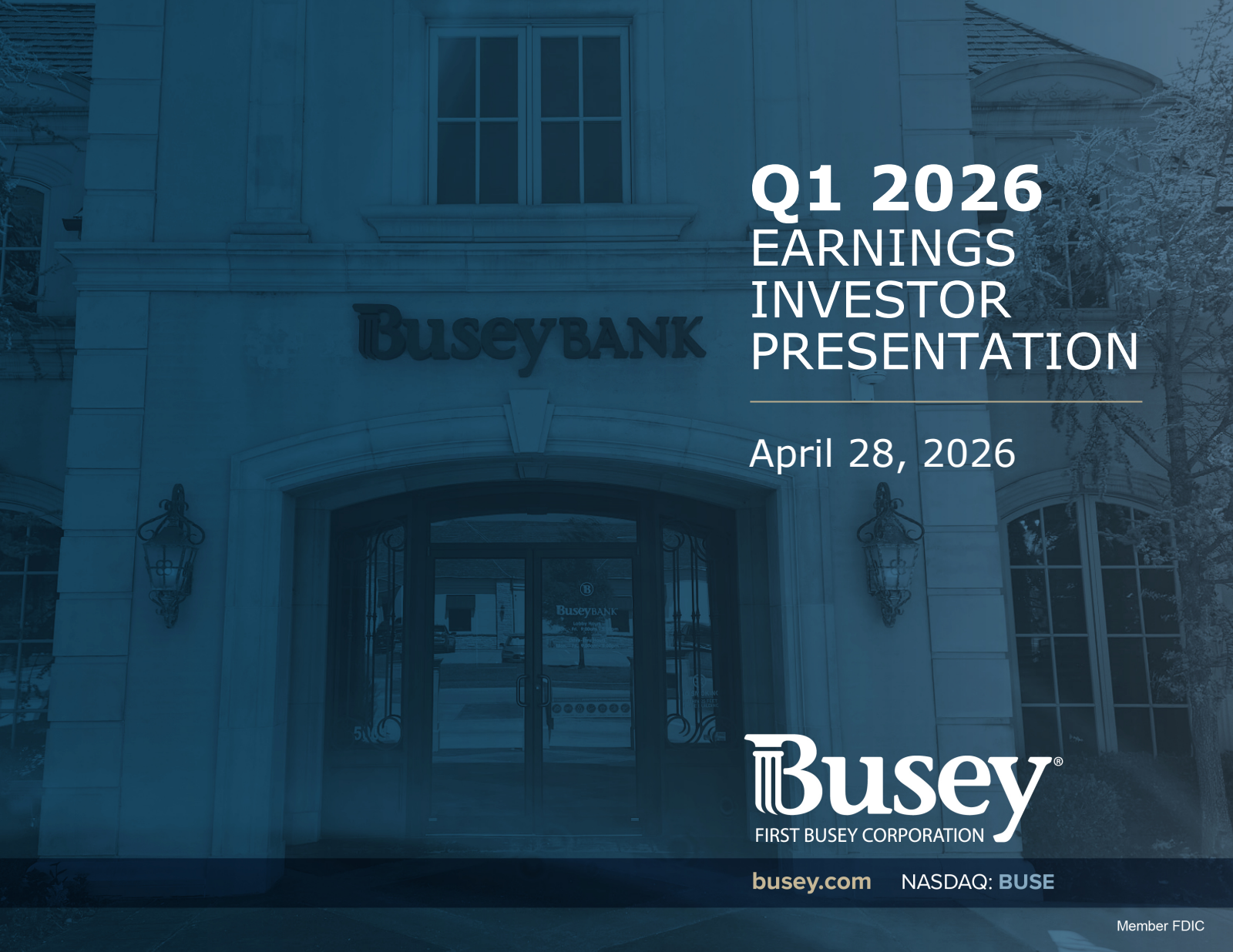 First Busey's Q1 2026 Slide Deck