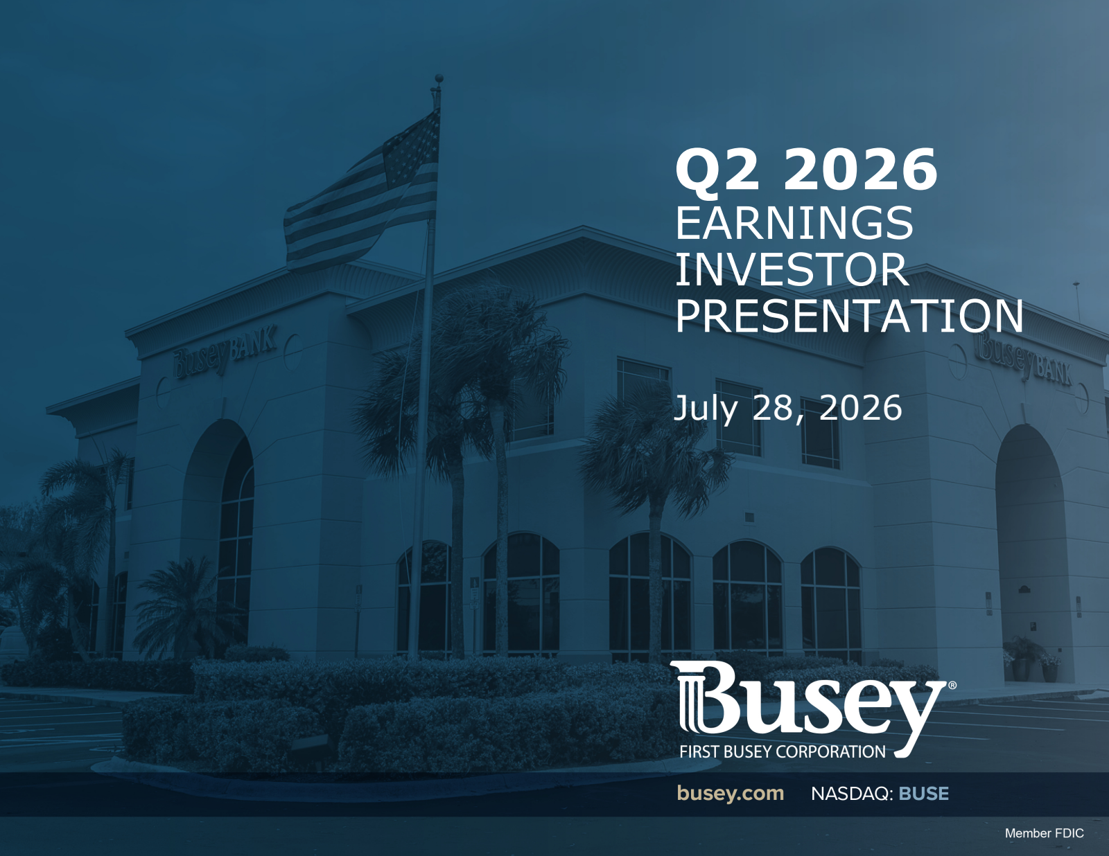 First Busey's Q2 2026 Slide Deck