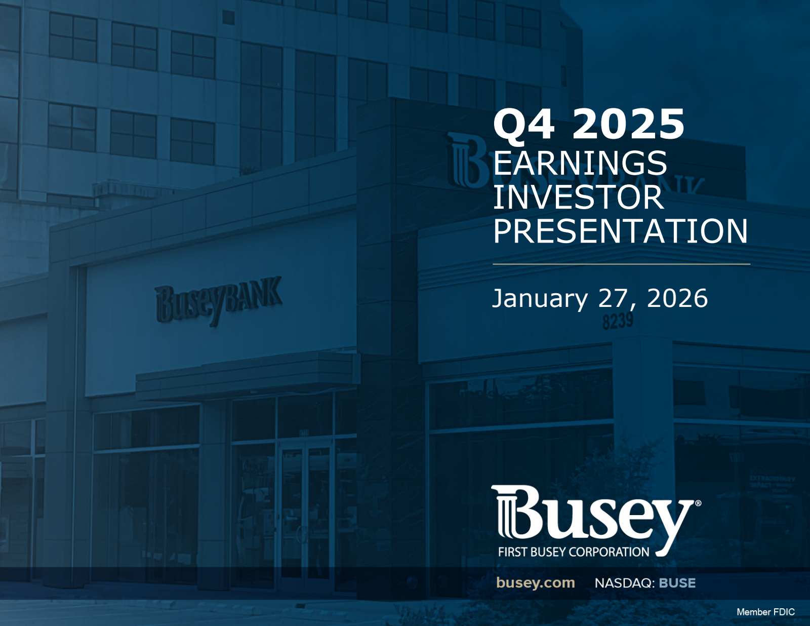 First Busey's Q4 2025 Slide Deck