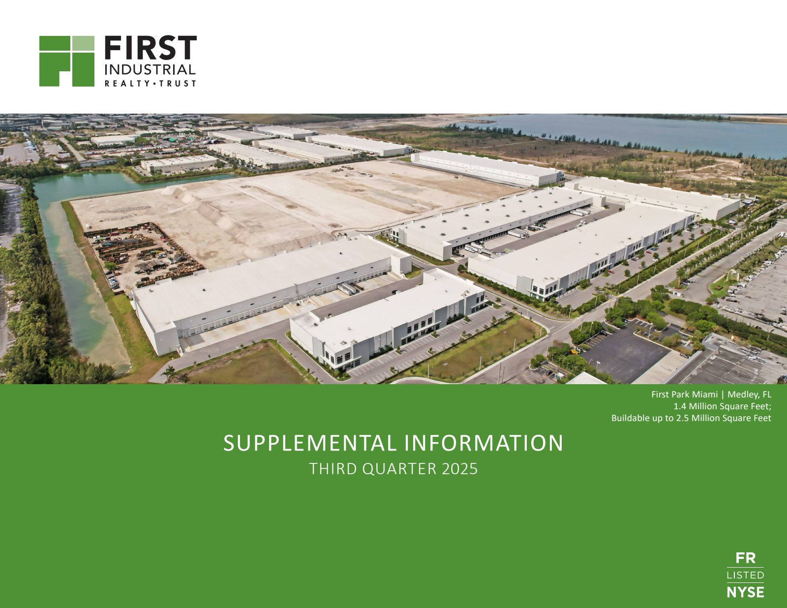 First Industrial Realty Trust's Q3 2025 Slide Deck