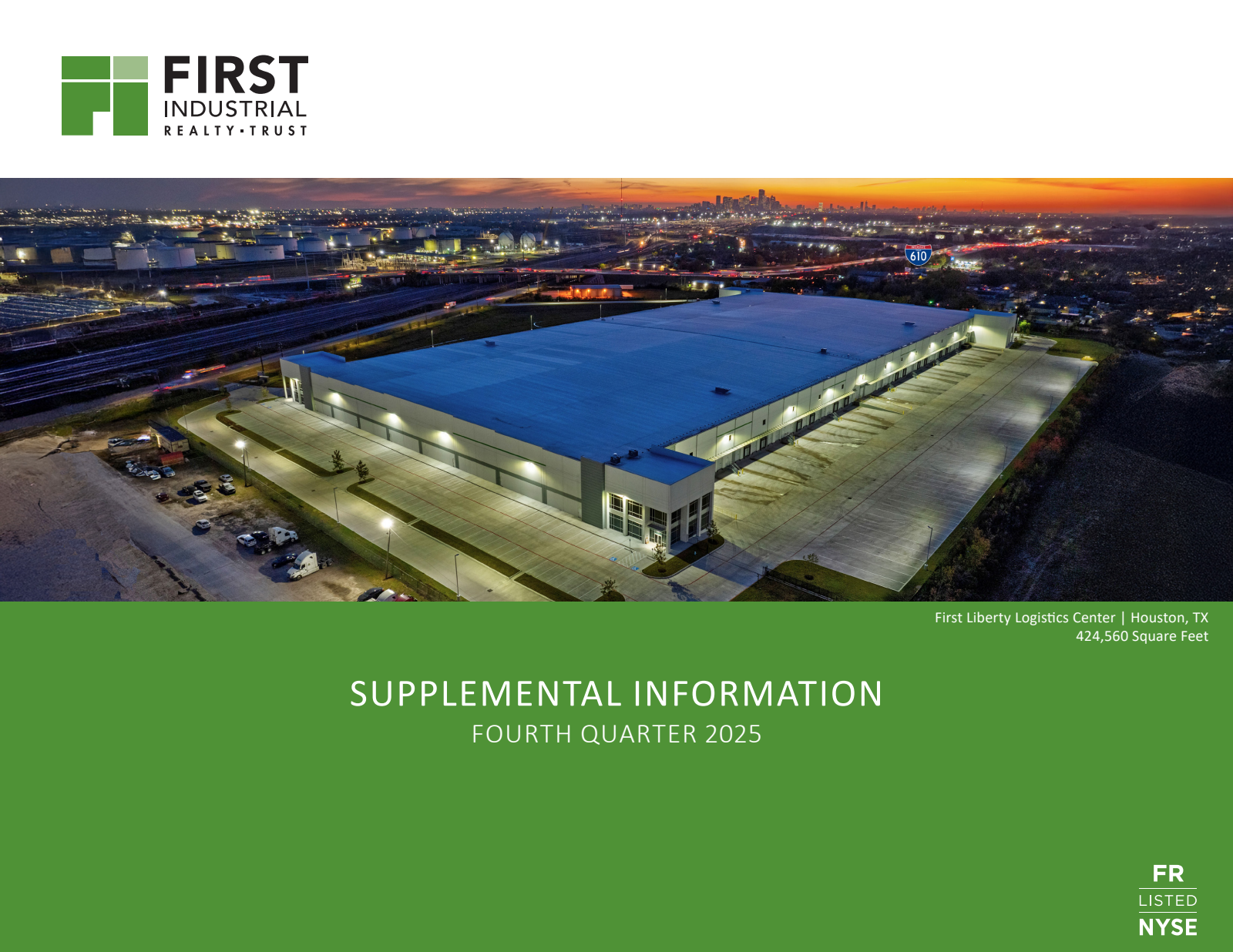 First Industrial Realty Trust's Q4 2025 Slide Deck