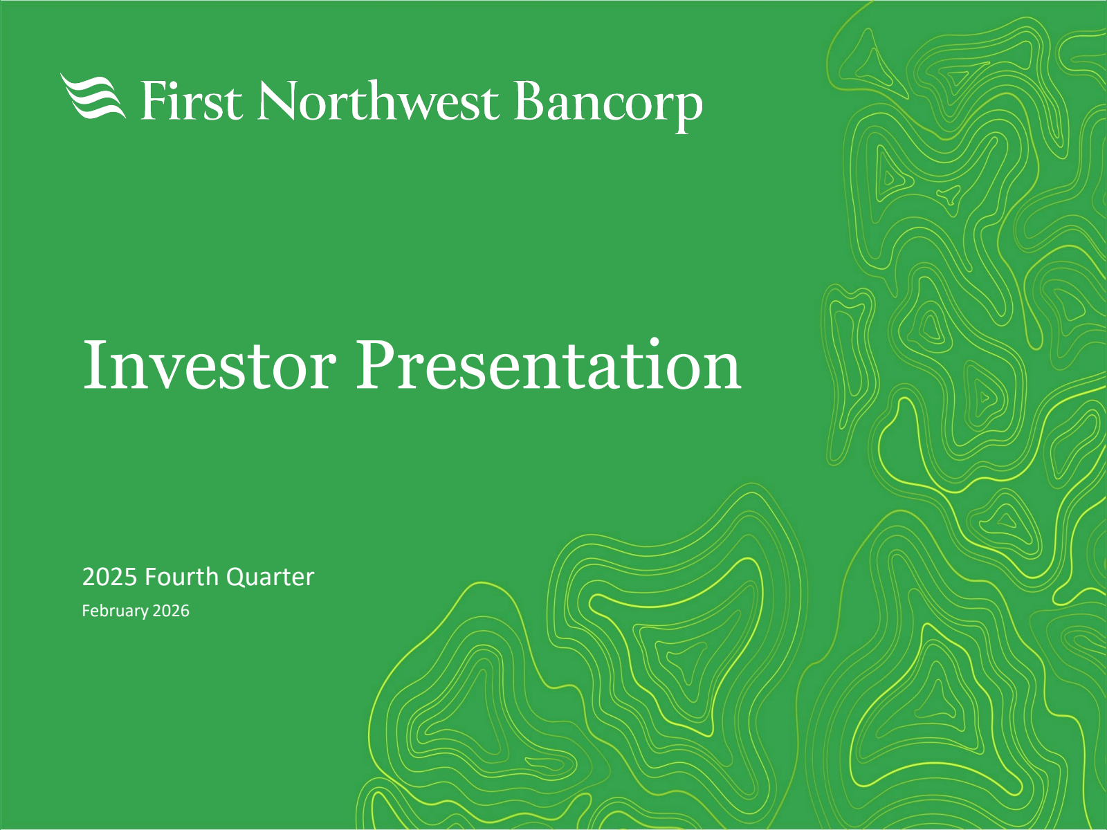 First Northwest Bancorp's Q4 2025 Slide Deck