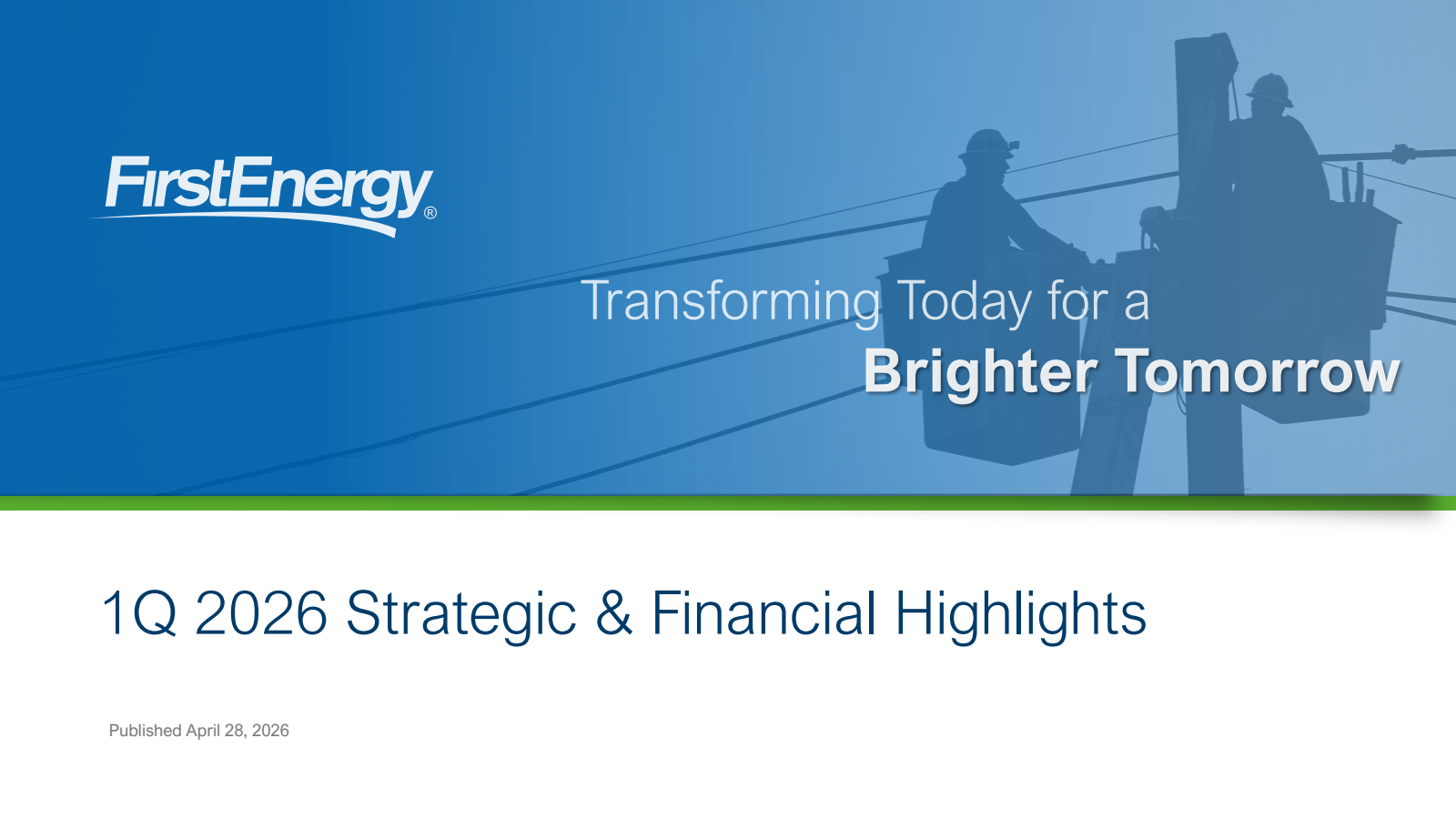 FirstEnergy's Q1 2026 Slide Deck