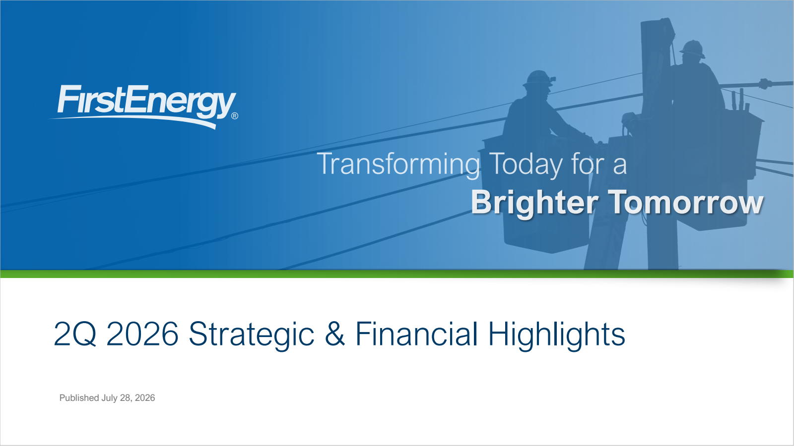 FirstEnergy's Q2 2026 Slide Deck