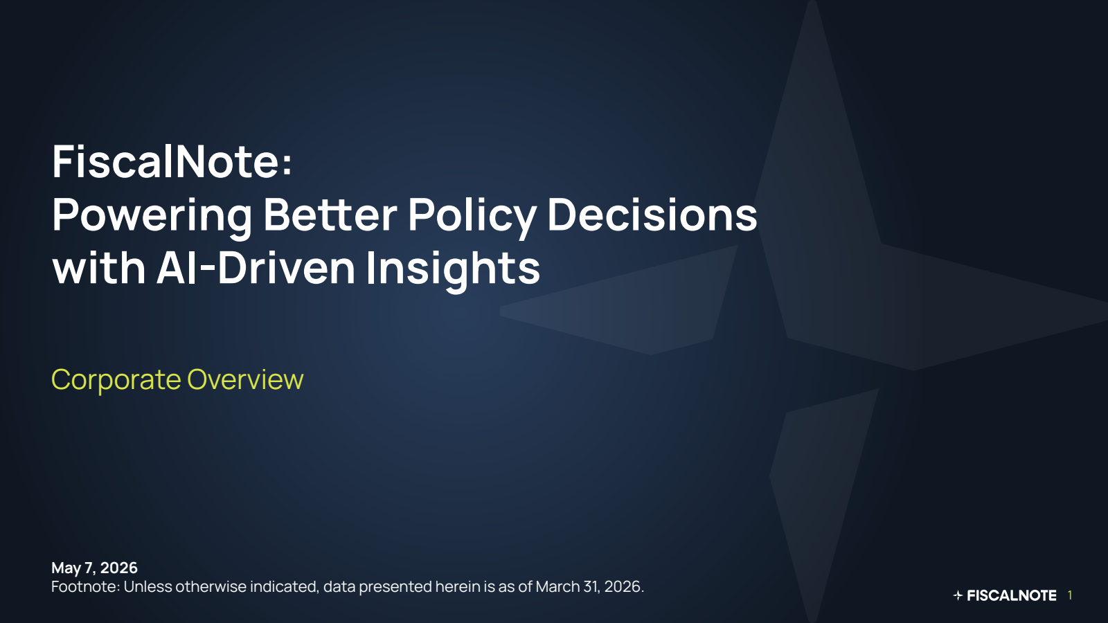 FiscalNote's Q1 2026 Slide Deck