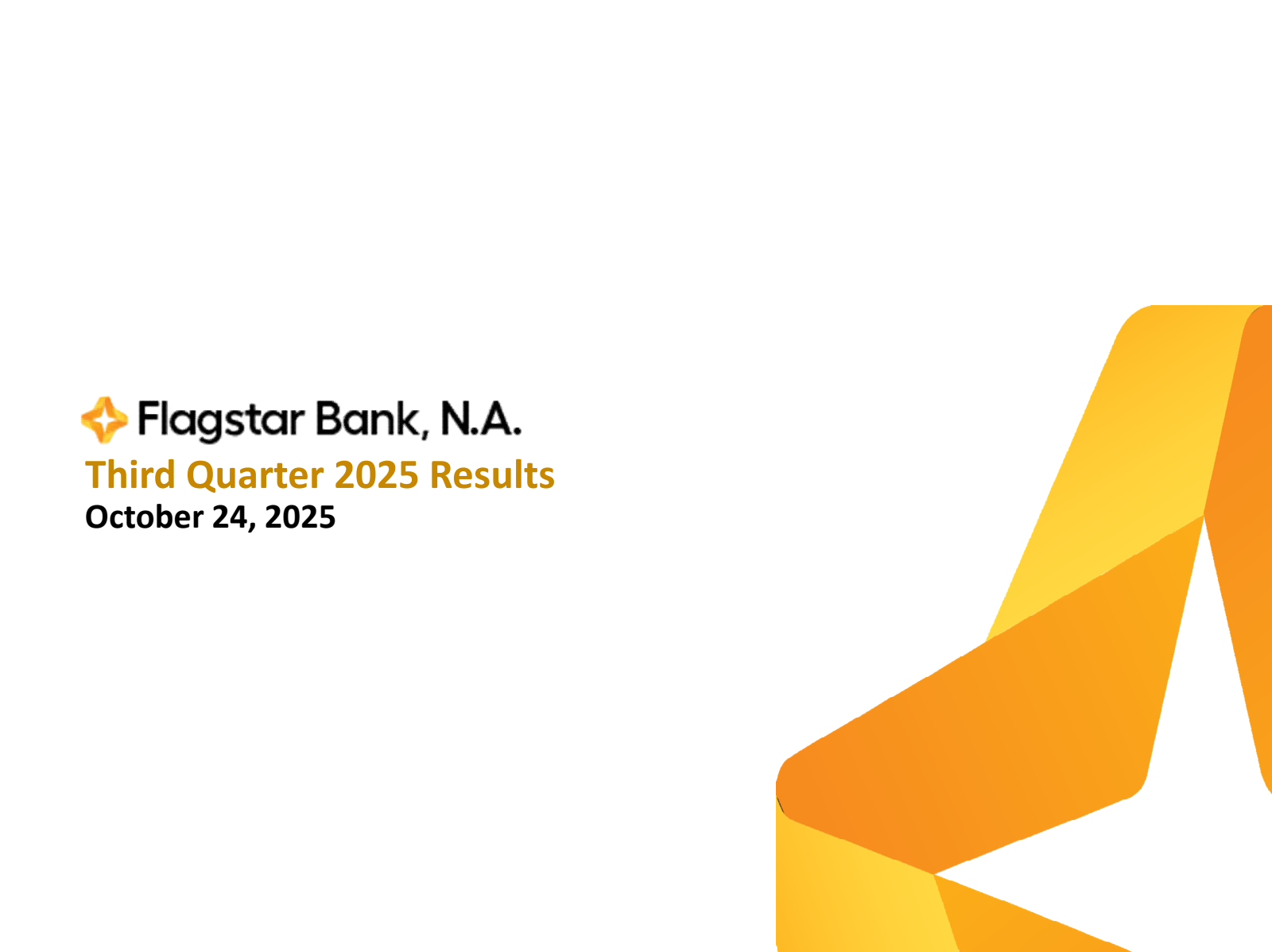 Flagstar Bank, National Association's Q3 2025 Slide Deck